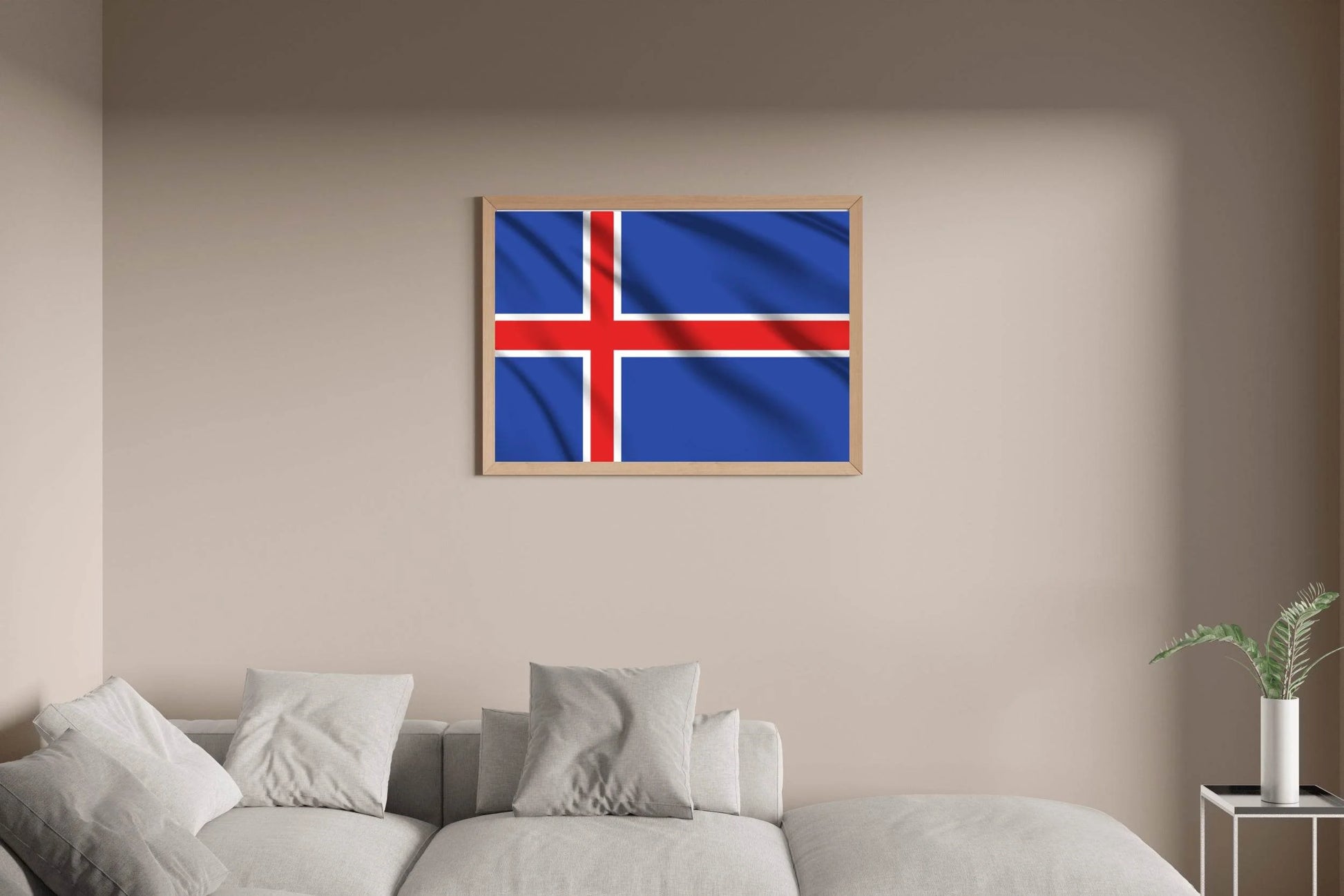 Iceland National Flag Wall Art - beink online art store