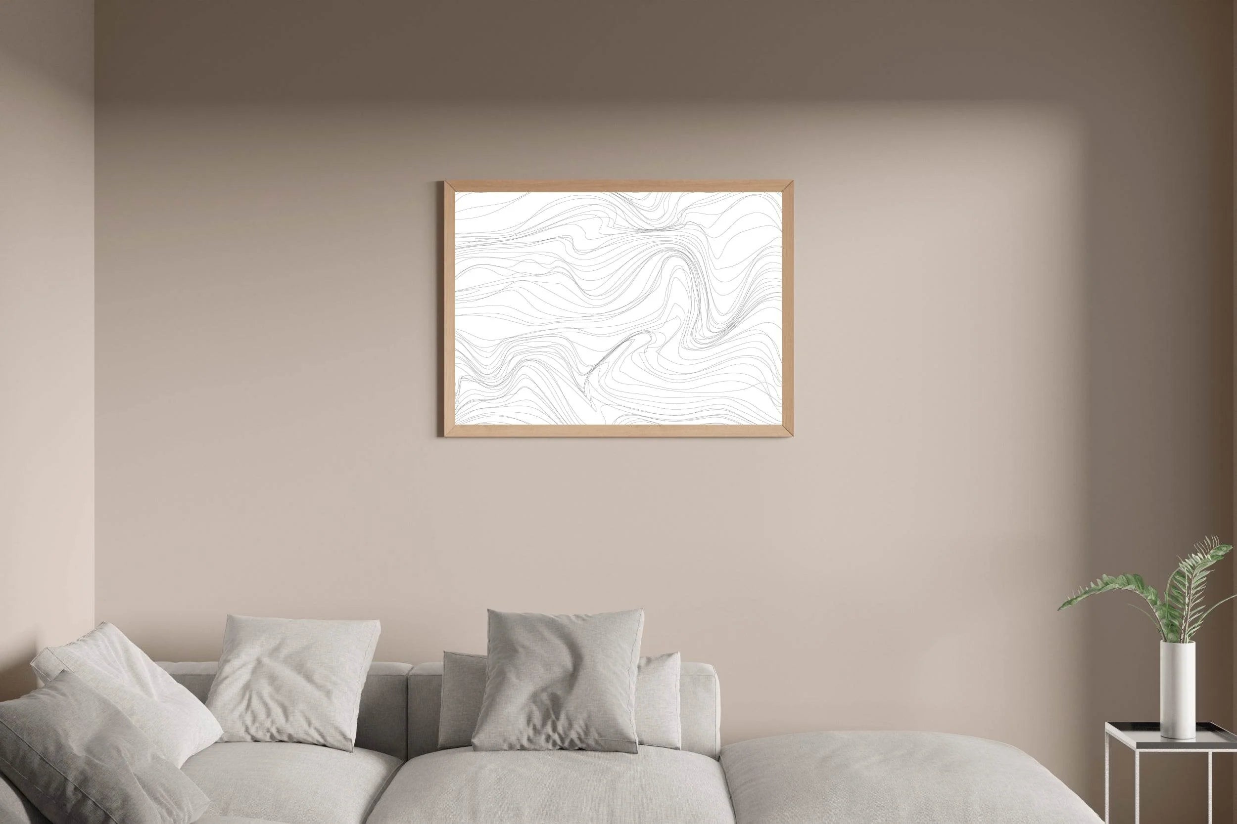Wavy Embossed Lines Wall Art - beink online art store