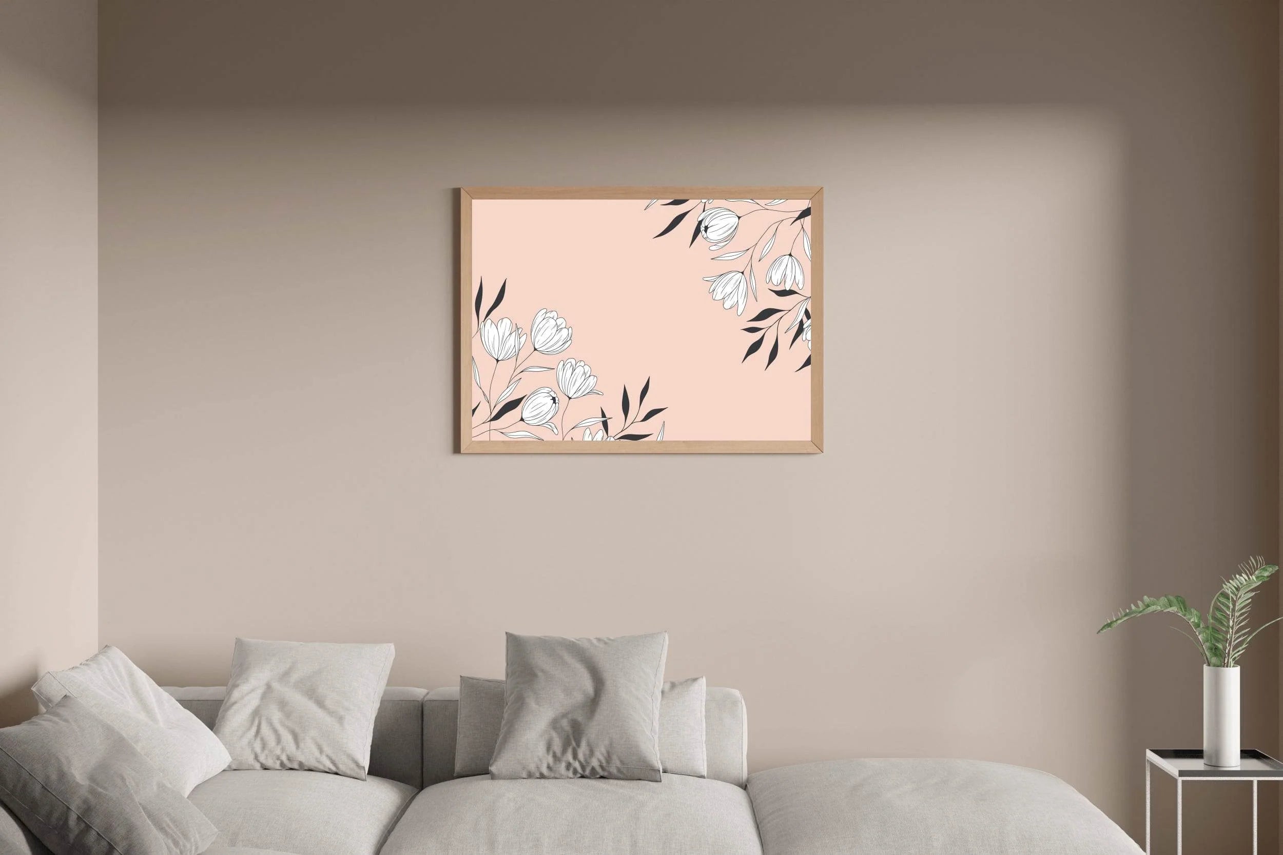 White Pearl Leaves Flower Wall Art - beink online art store