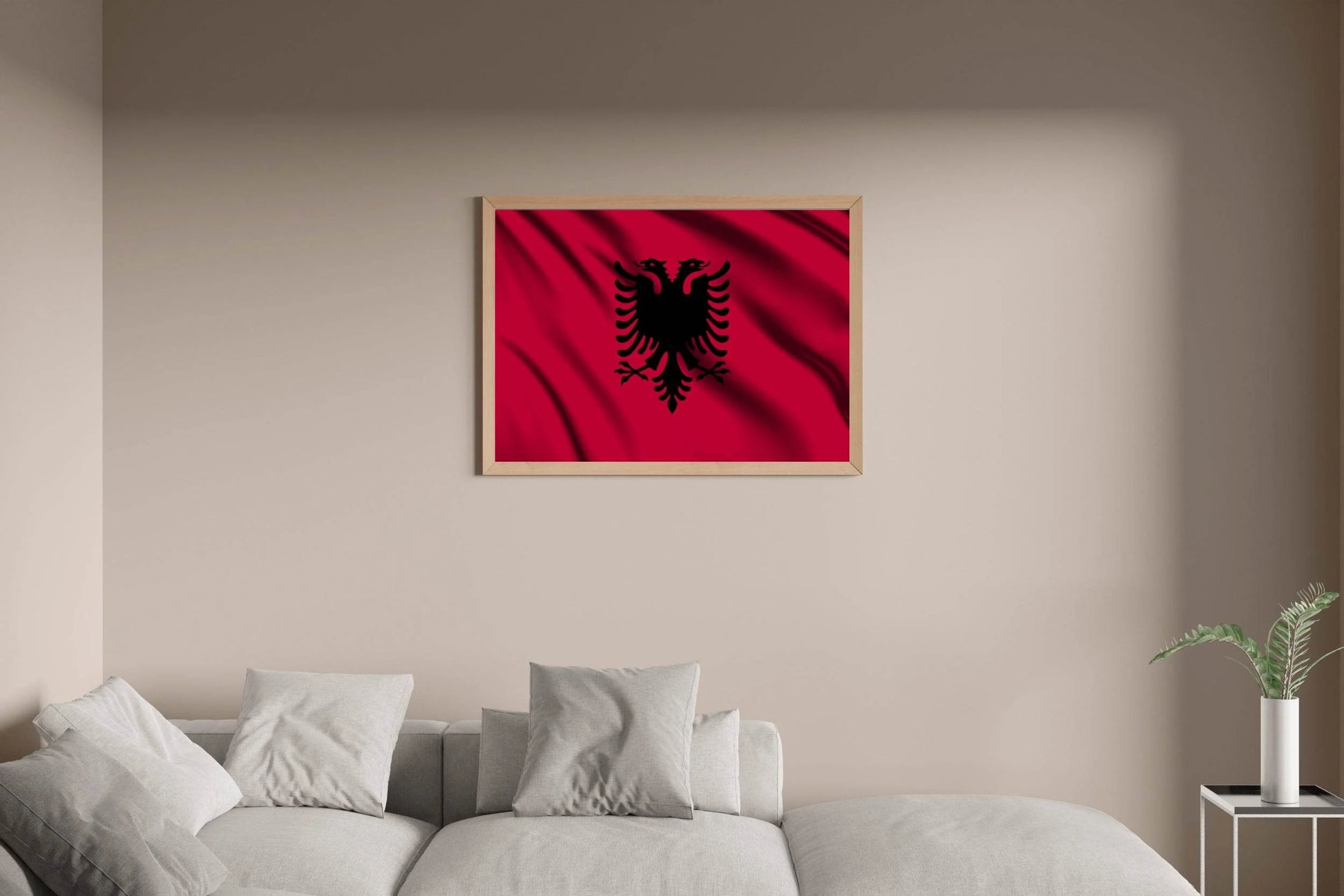 Albania National Flag Wall Art - beink online art store