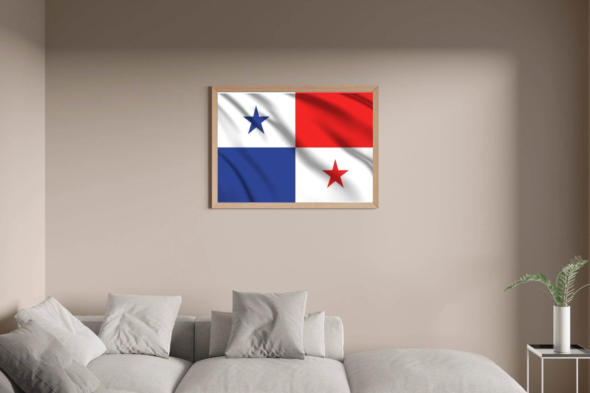 Panama National Flag Wall Art - beink online art store