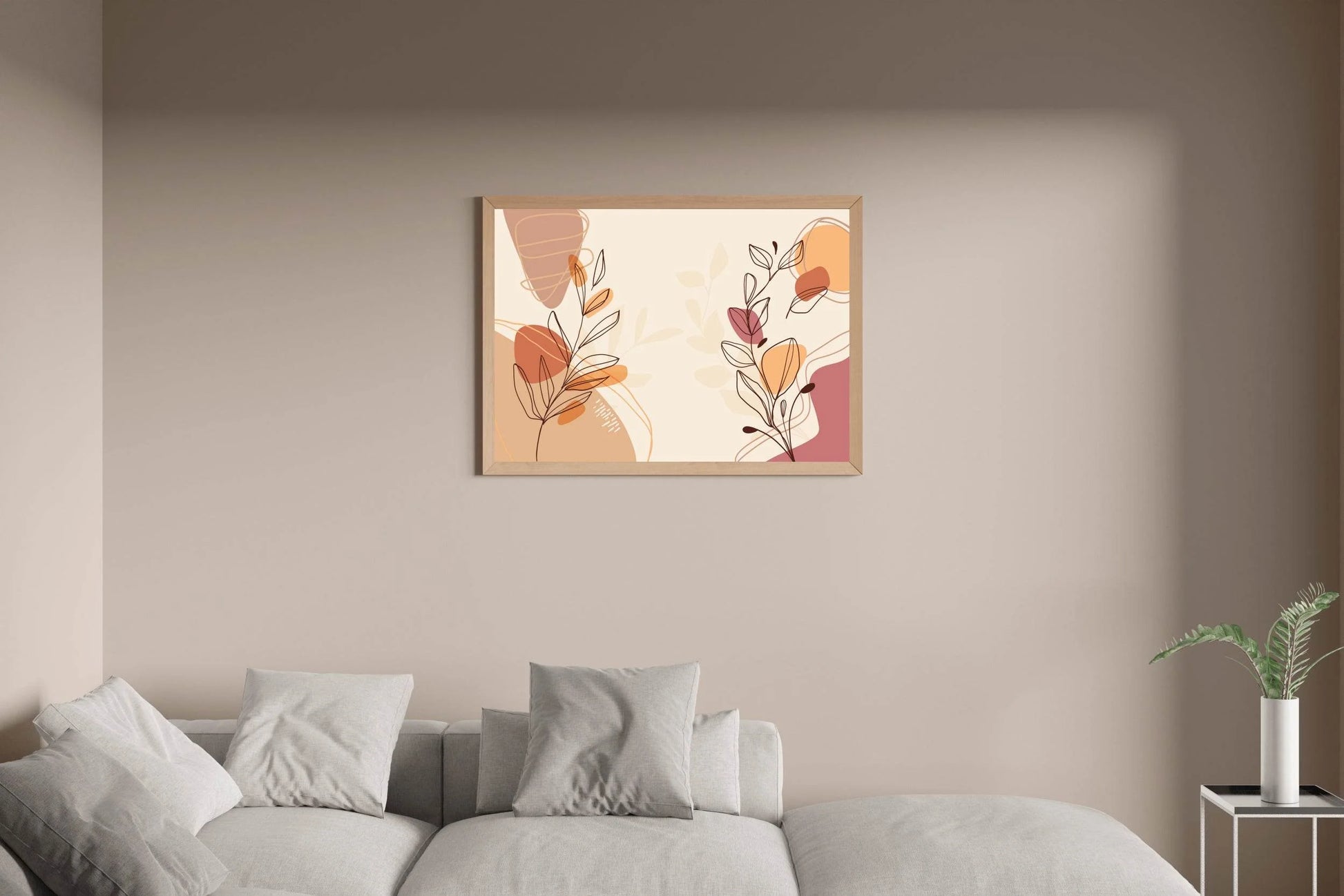 Bean Hyacinth Flower Branch Wall Art - beink online art store