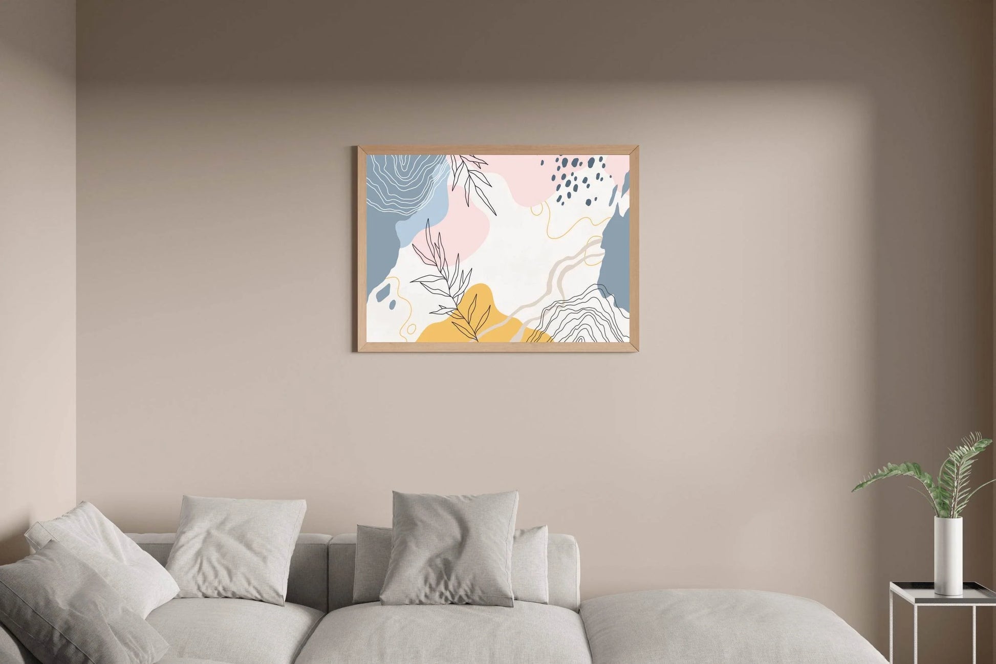 Wisteria Frutescens Flower With Colored Background Wall Art - beink online art store