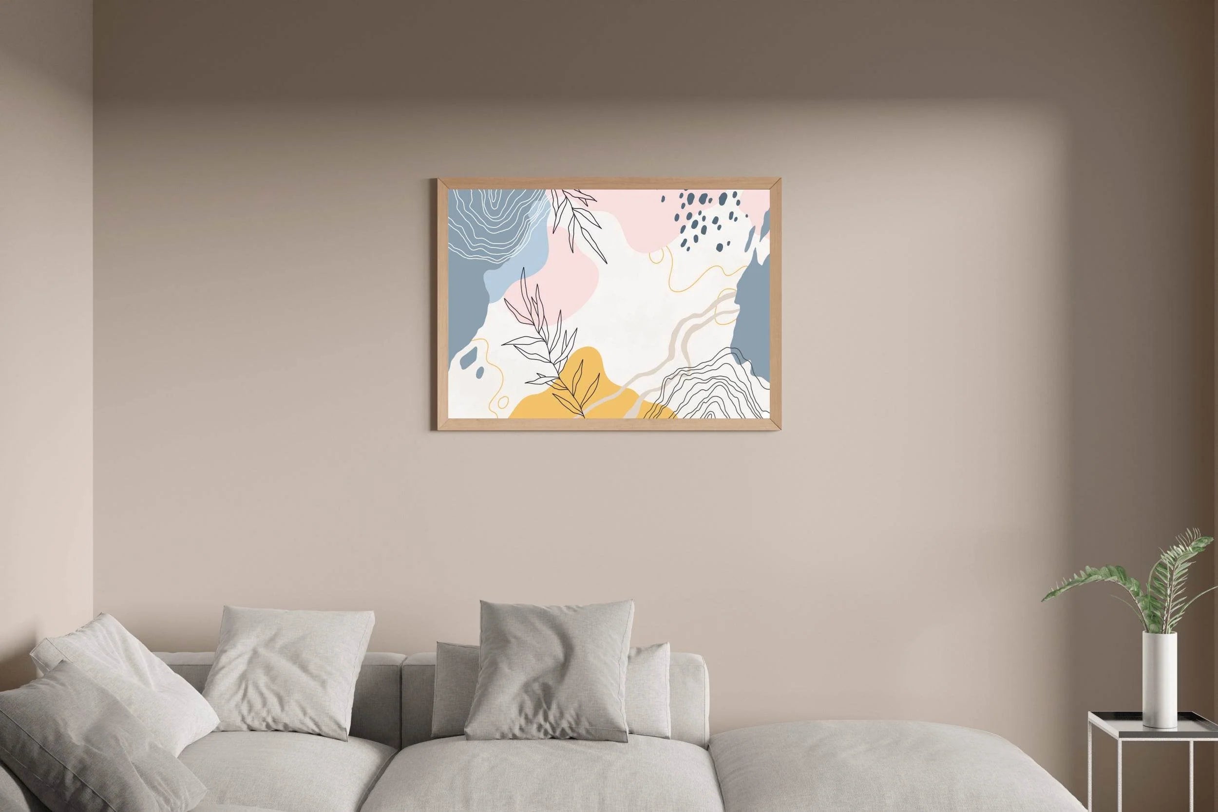 Wisteria Frutescens Flower With Colored Background Wall Art - beink online art store