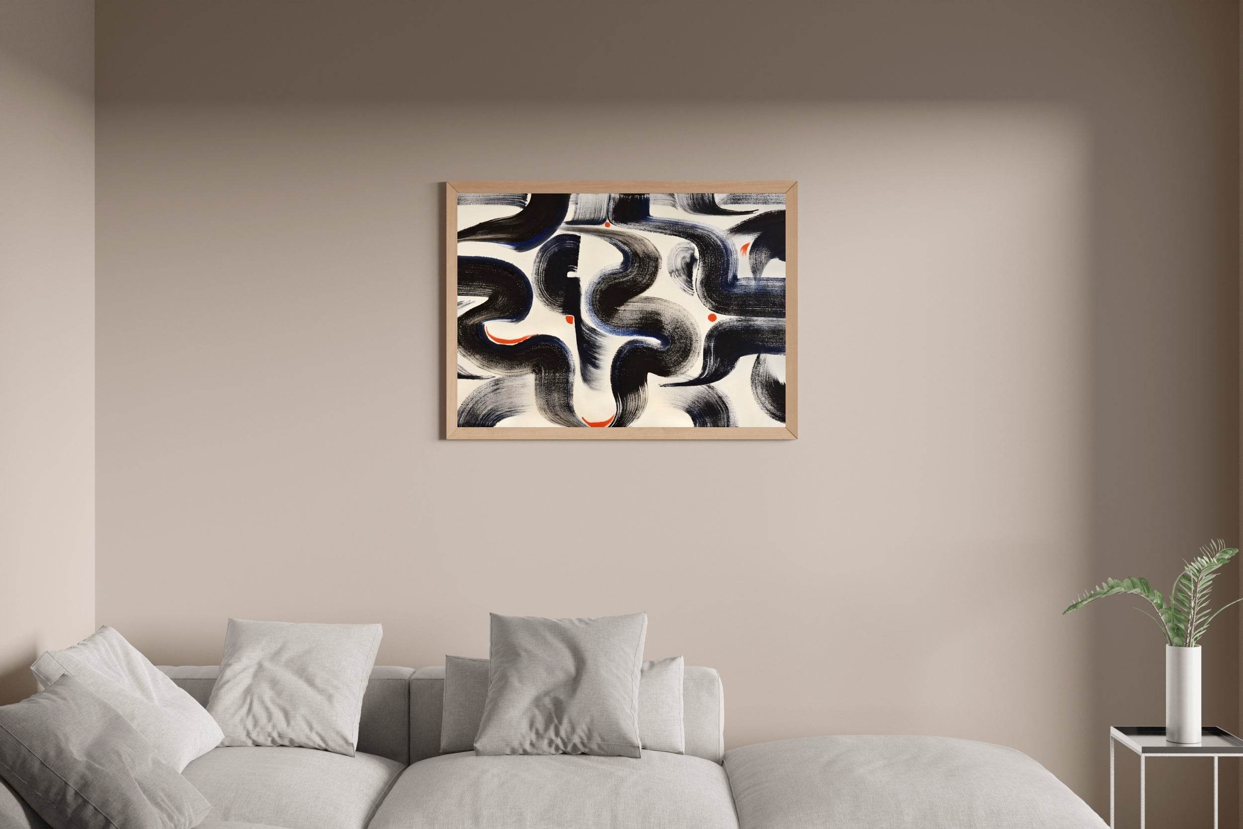 Intertwined Currents Modern Wall Art - beink online art store