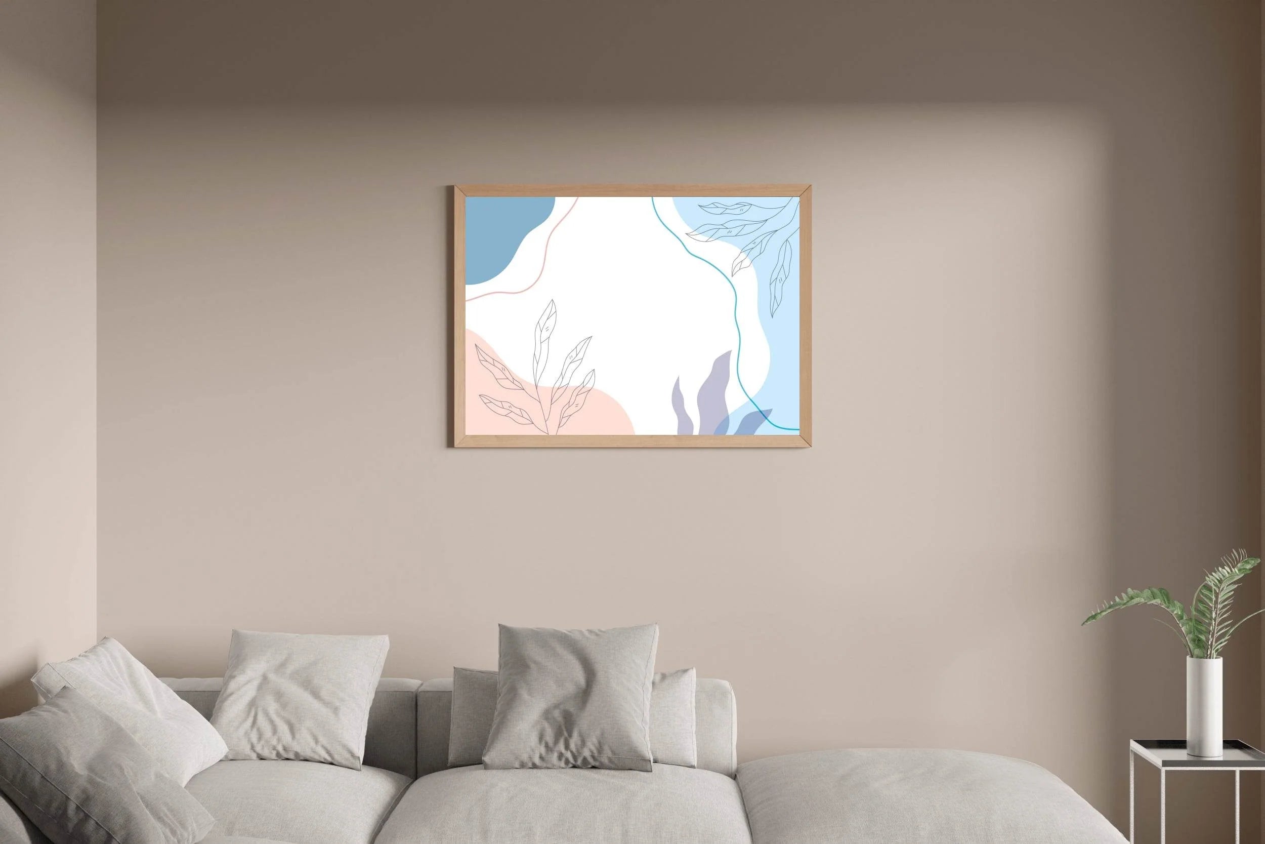 Linear Liatris Flower Wall Art - beink online art store
