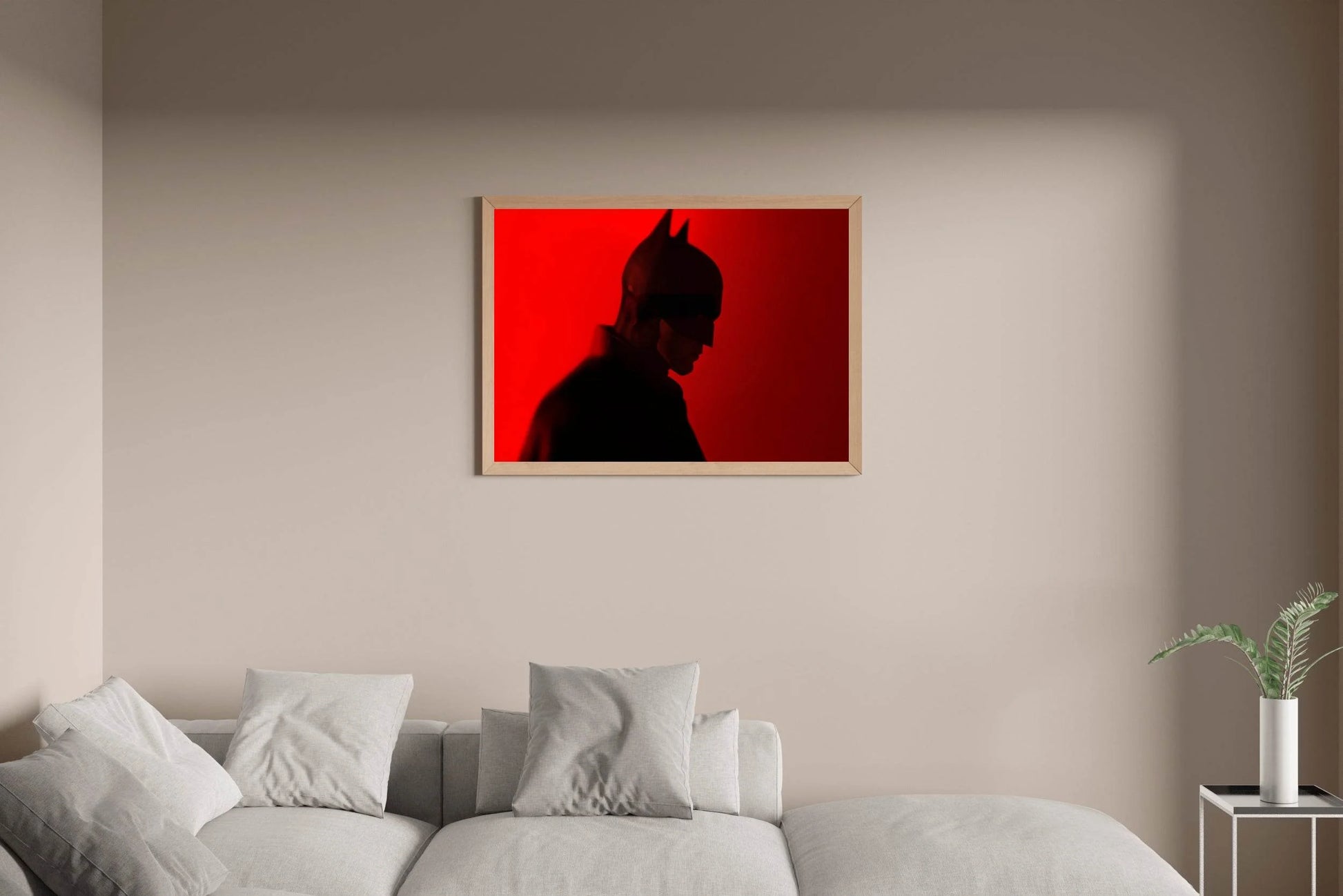 Batman with Red Background Wall Art - beink online art store