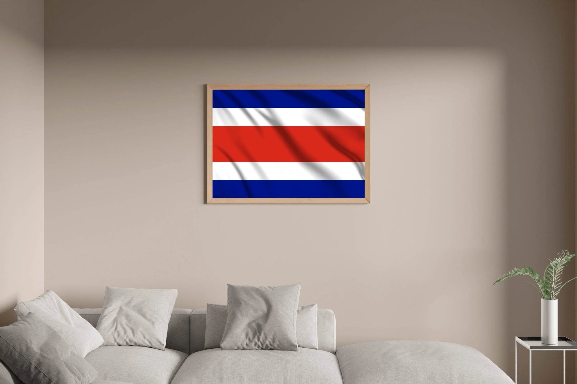 Costa Rica National Flag Wall Art - beink online art store