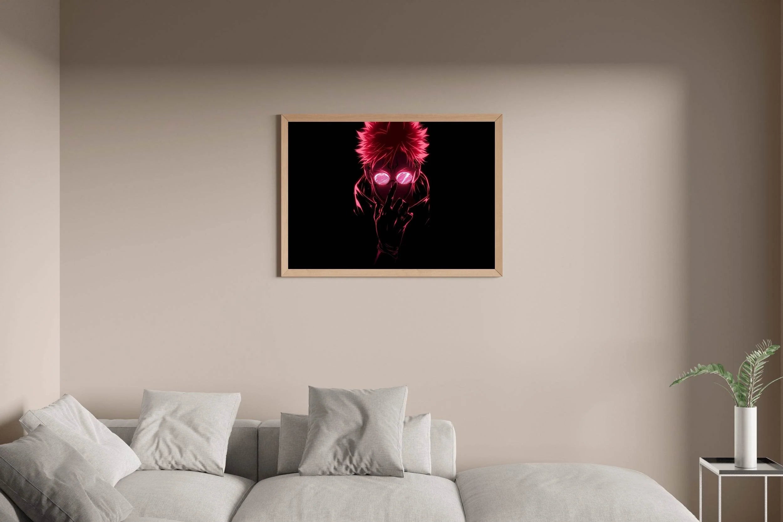 Neon Dope Sukuna Anime Wall Art - beink online art store
