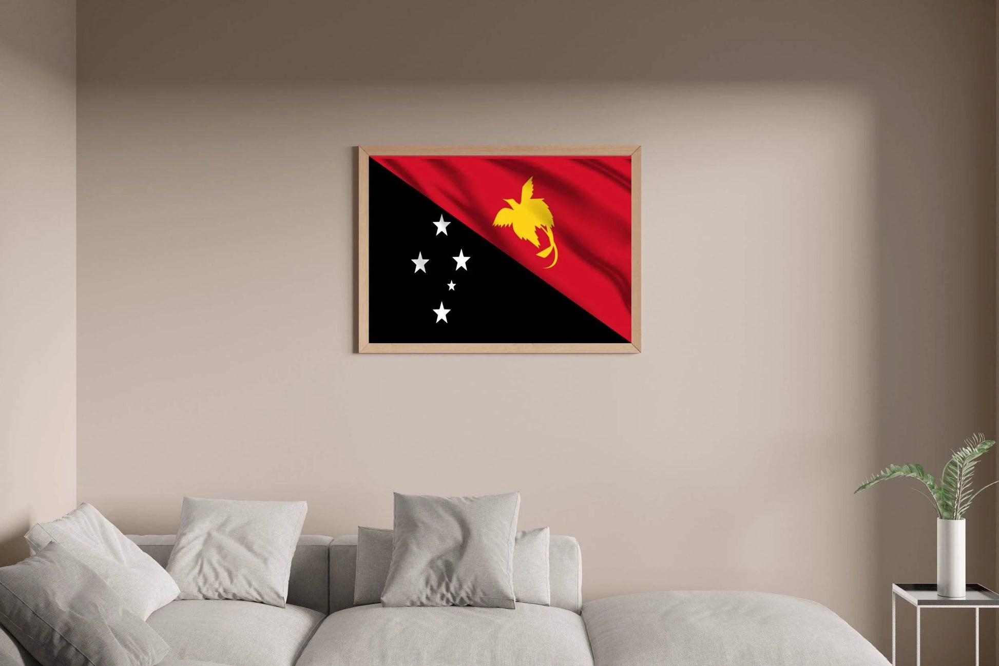 Papua New Guinea National Flag Wall Art - beink online art store
