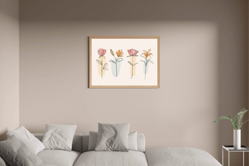 Mix of Spring Flowers Wall Art - beink online art store