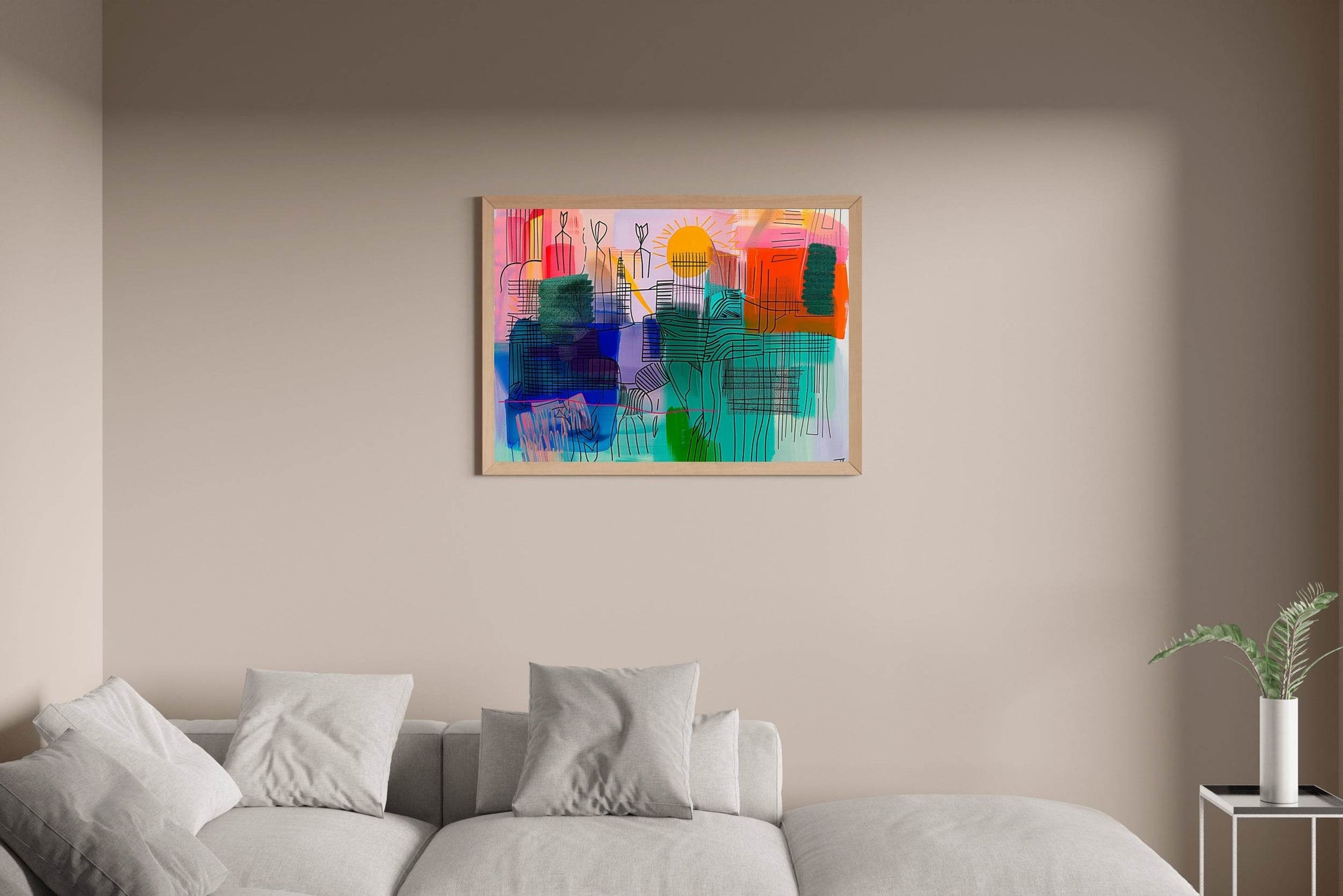 Urban Sunrise Abstract Wall Art - beink online art store