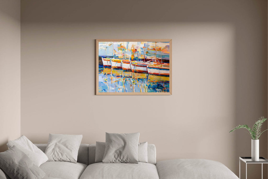Fishing Boats Pier Wall Art - beink online art store