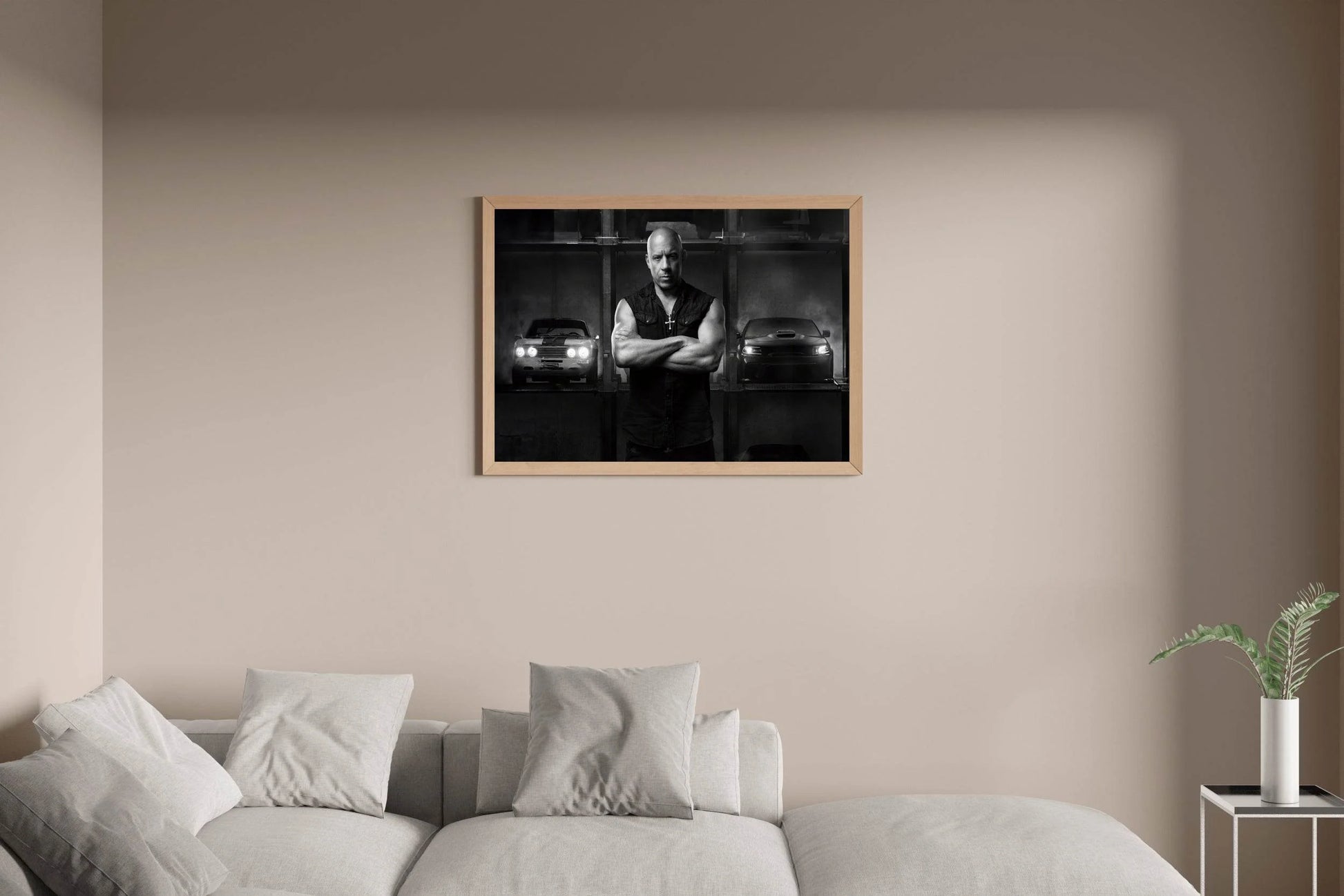 Vin Diesel Black & White Wall Art - beink online art store