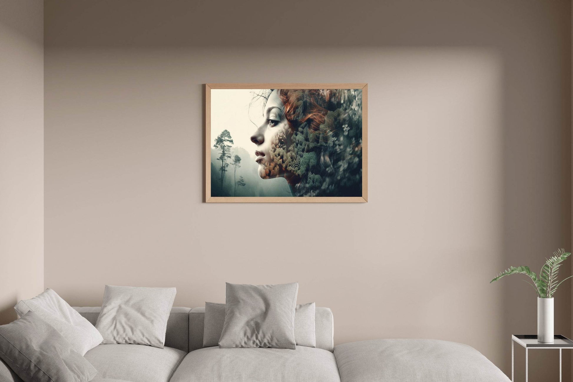 Young Women in Forest Digital Art - beink online art store