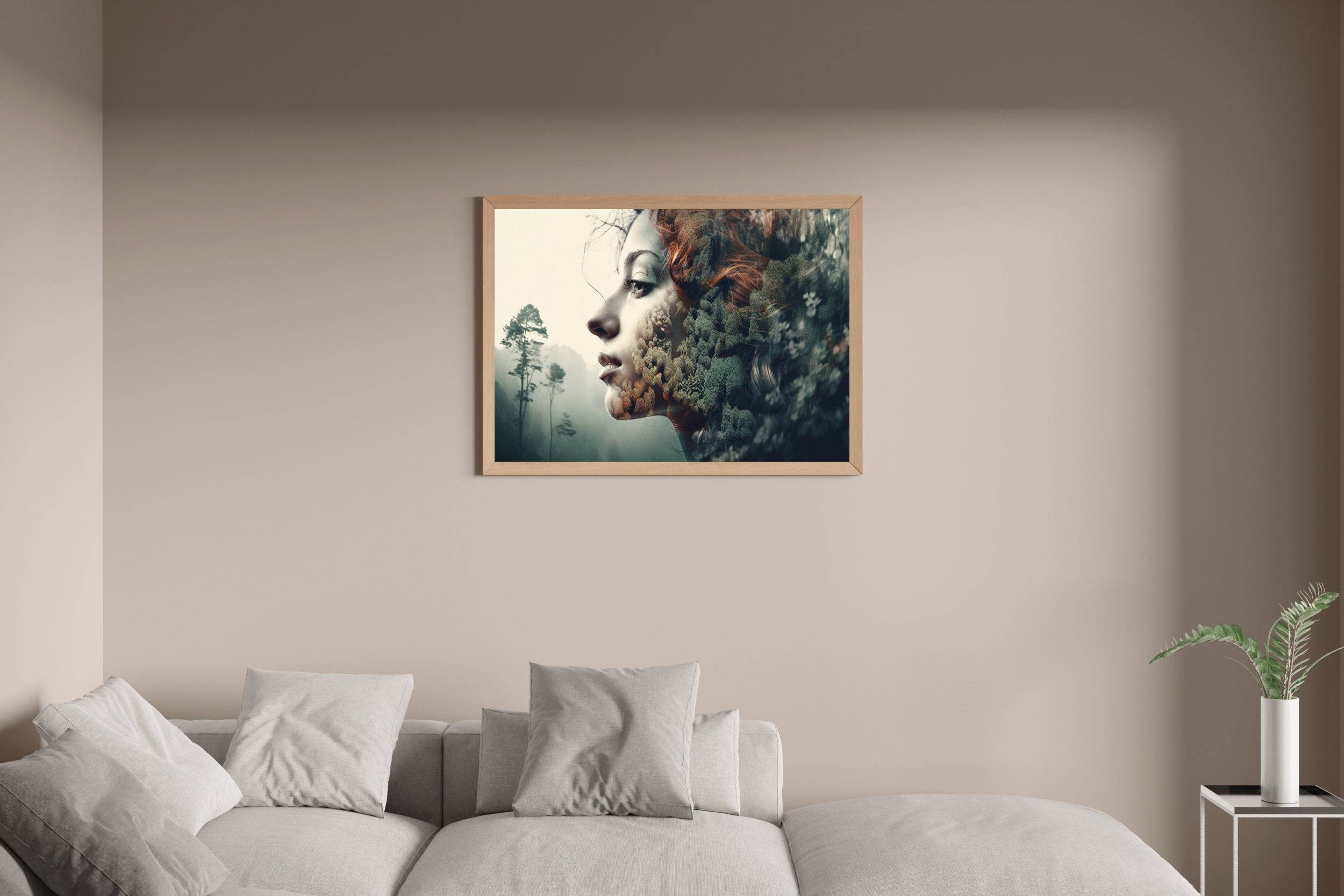 Young Women in Forest Digital Art - beink online art store
