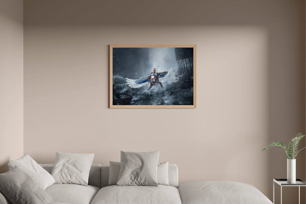 MARVEL Falcon with Captain America Shield Wall Art - beink online art store