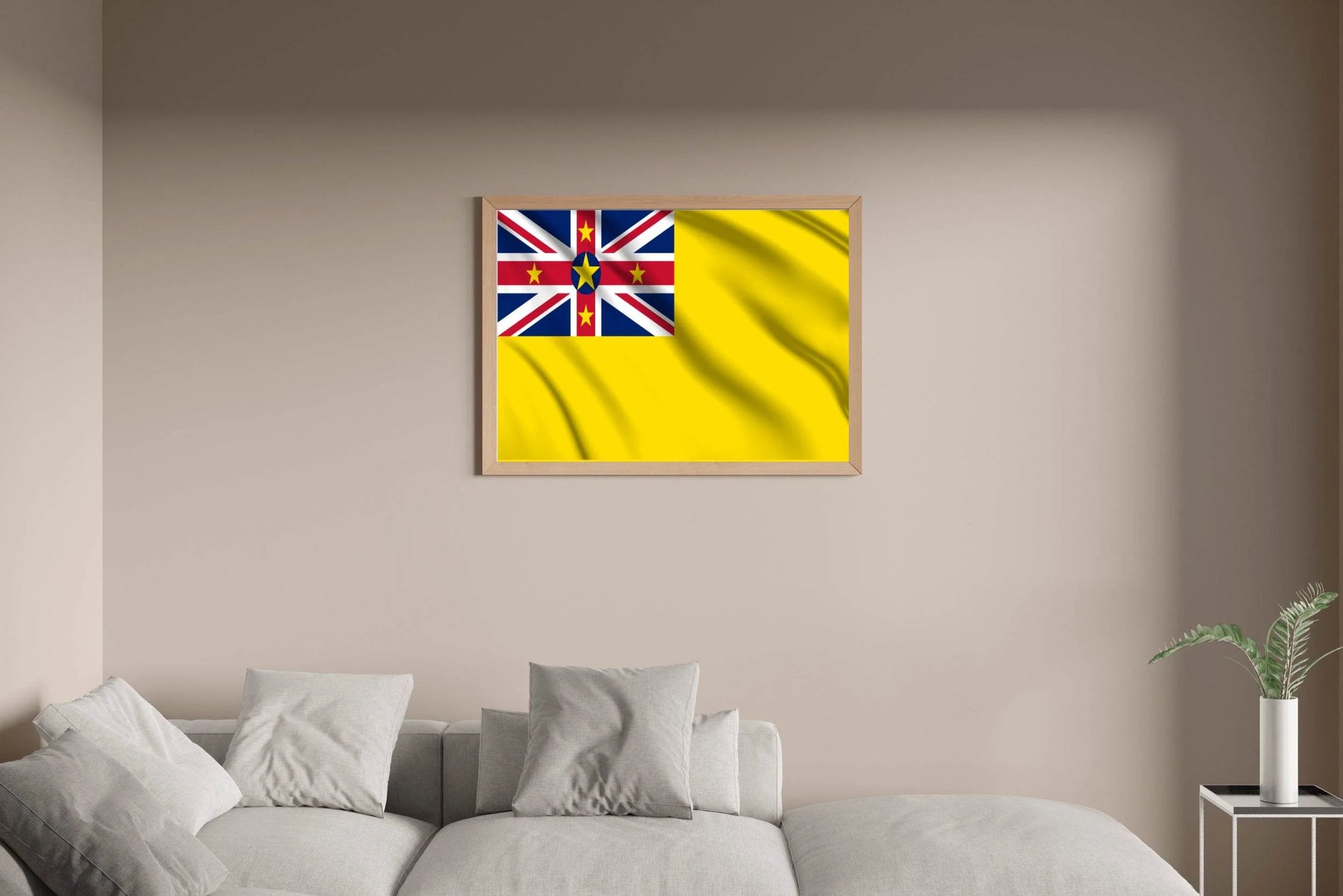 Niue National Flag Wall Art - beink online art store