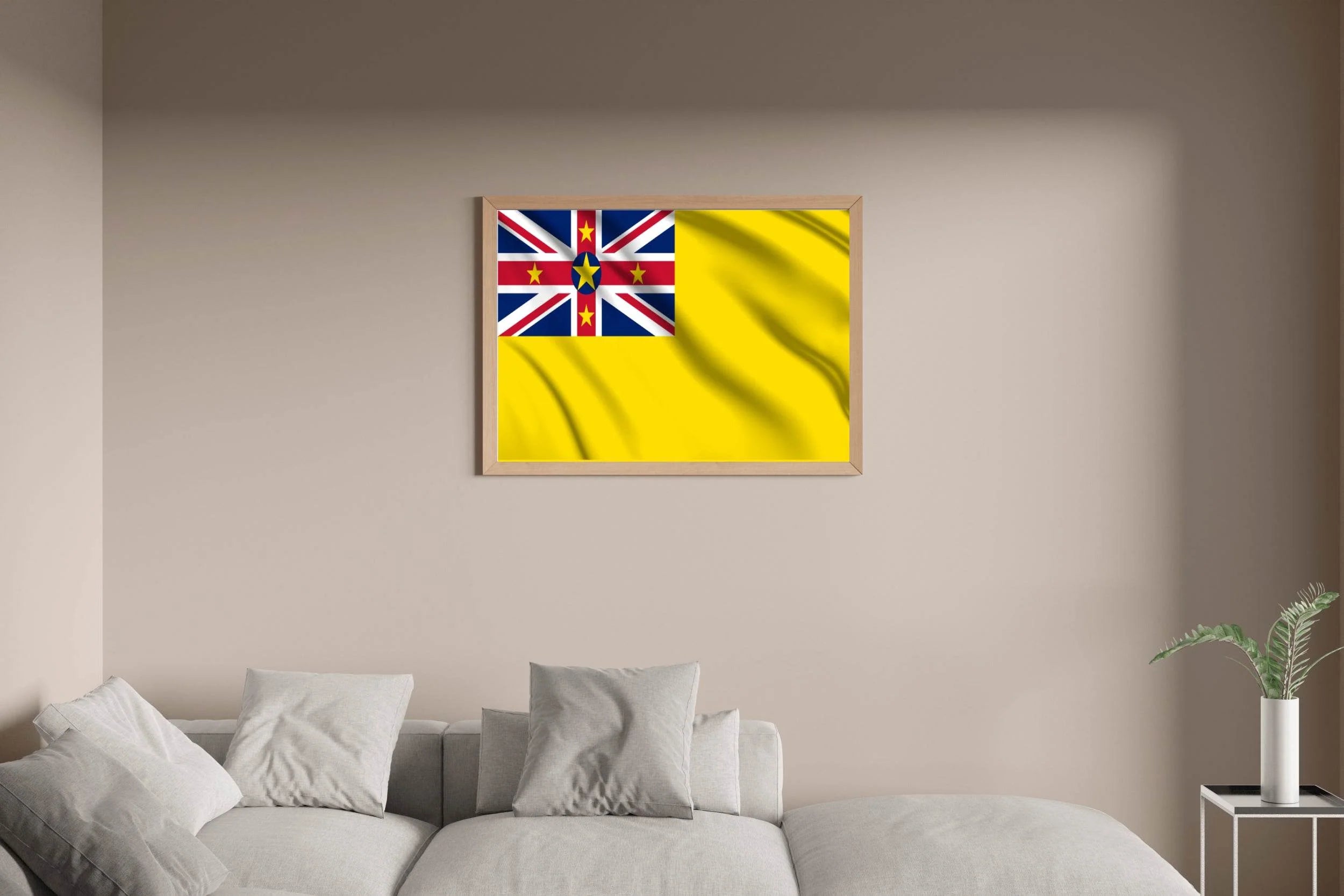 Niue National Flag Wall Art - beink online art store