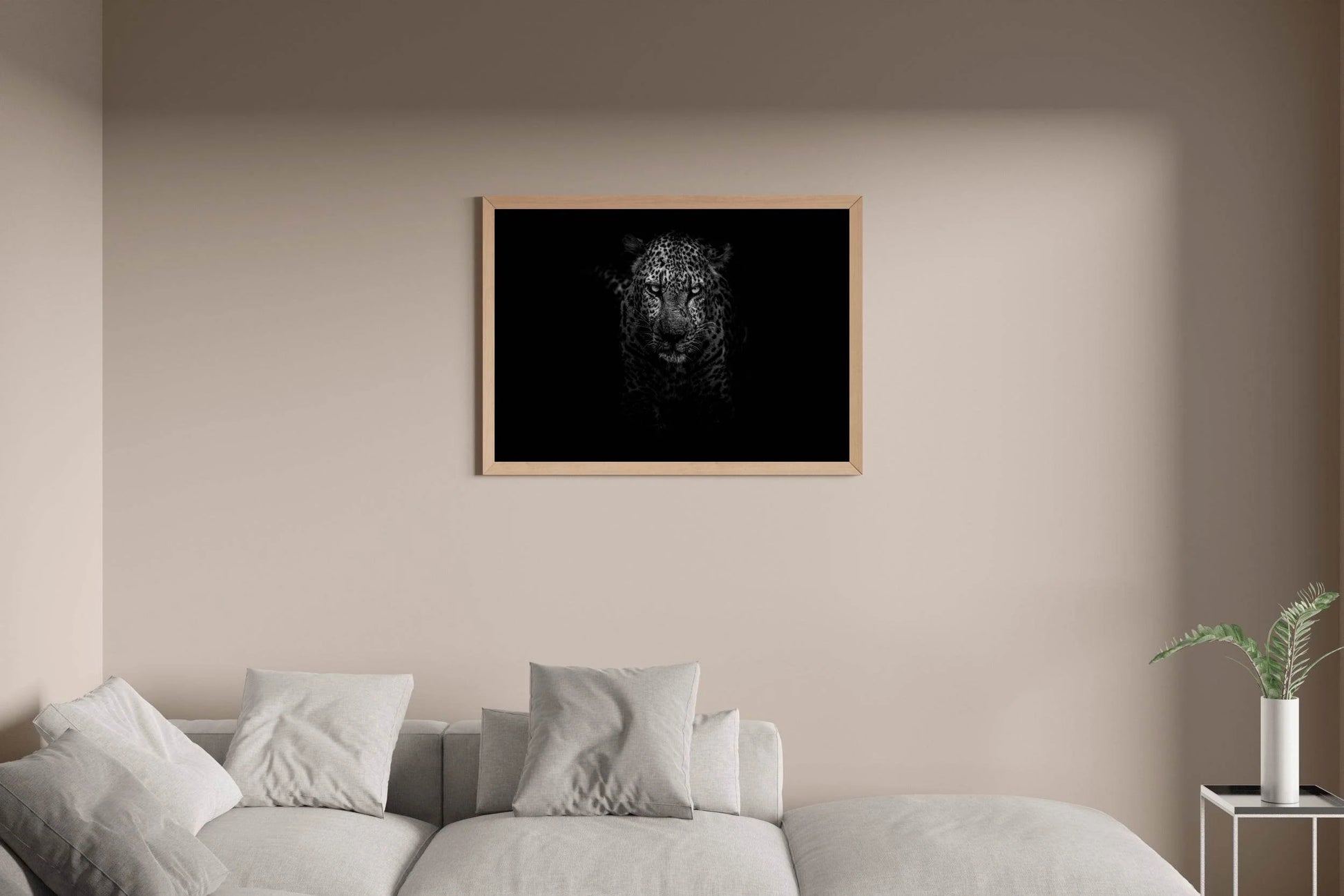 African Leopard Black & White Wall Art - beink online art store