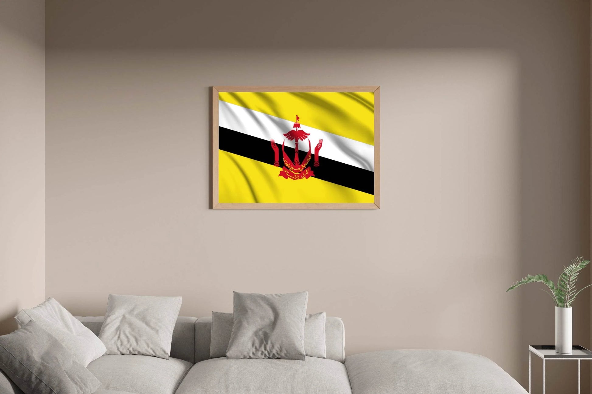 Brunei National Flag Wall Art - beink online art store