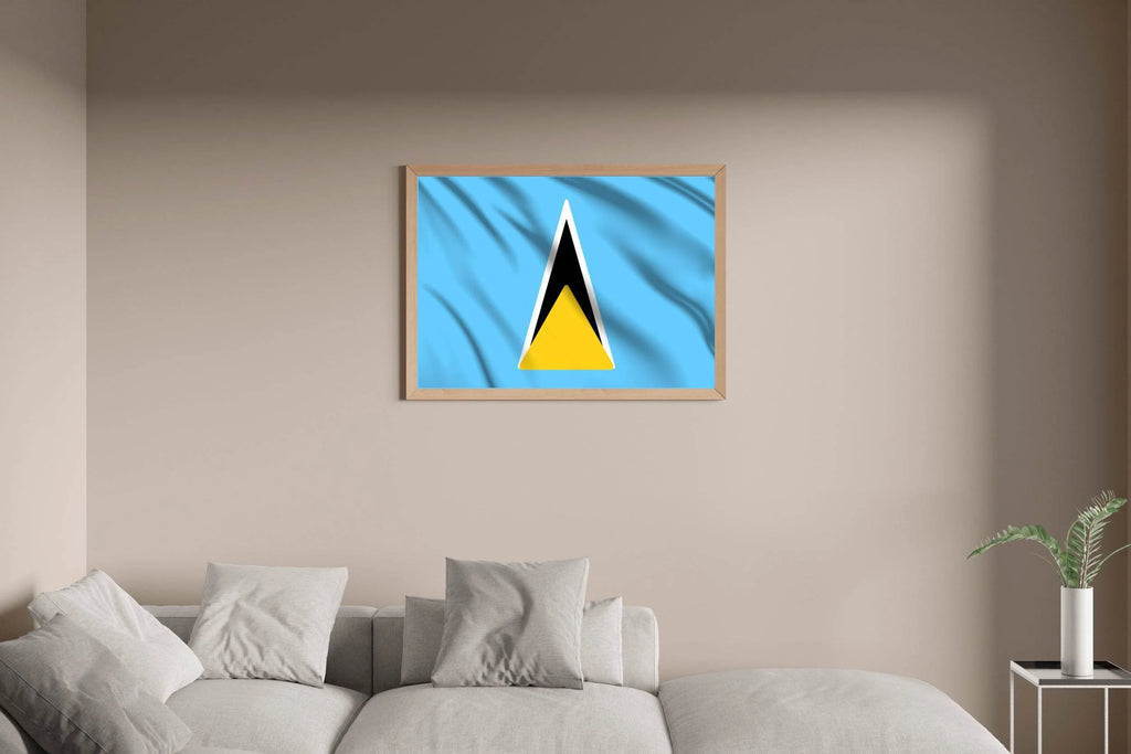 Saint Lucia National Flag Wall Art - beink online art store