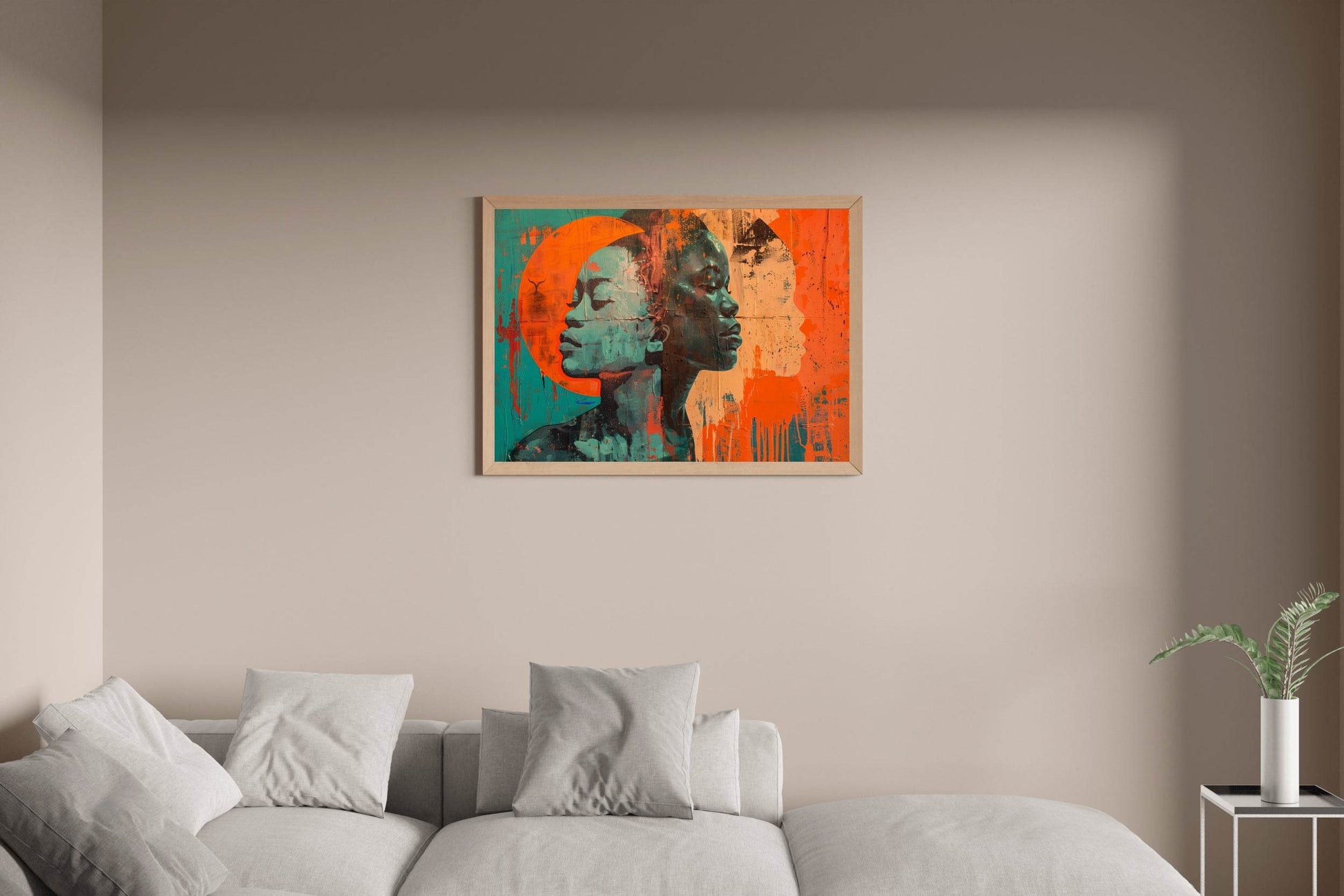 Abstract Painting of Multiethnic Faces Digital Art - beink online art store