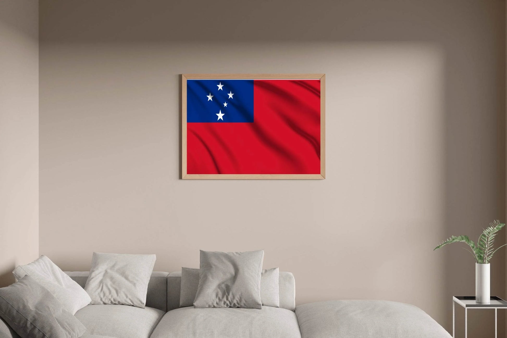 Samoa National Flag Wall Art - beink online art store