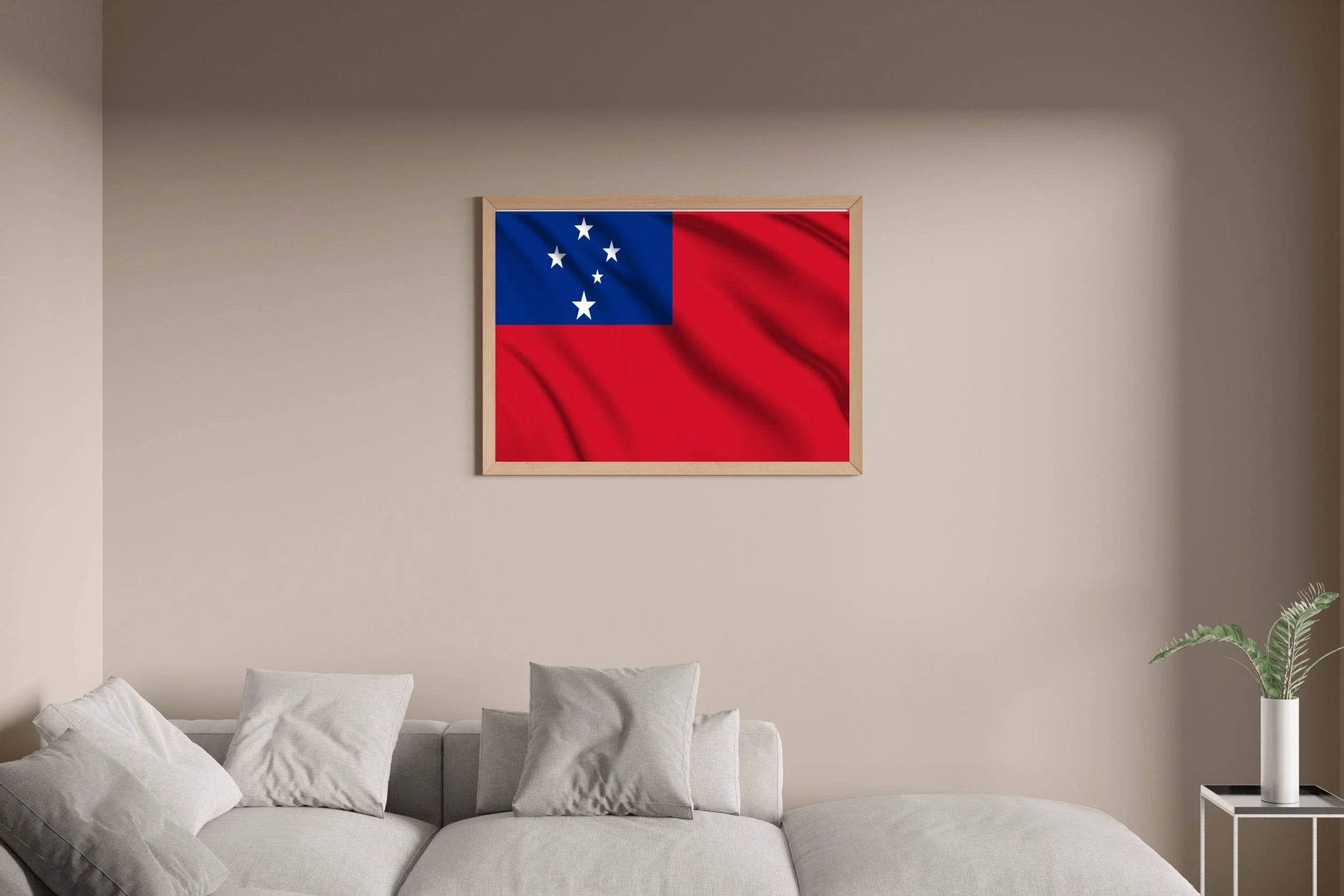 Samoa National Flag Wall Art - beink online art store