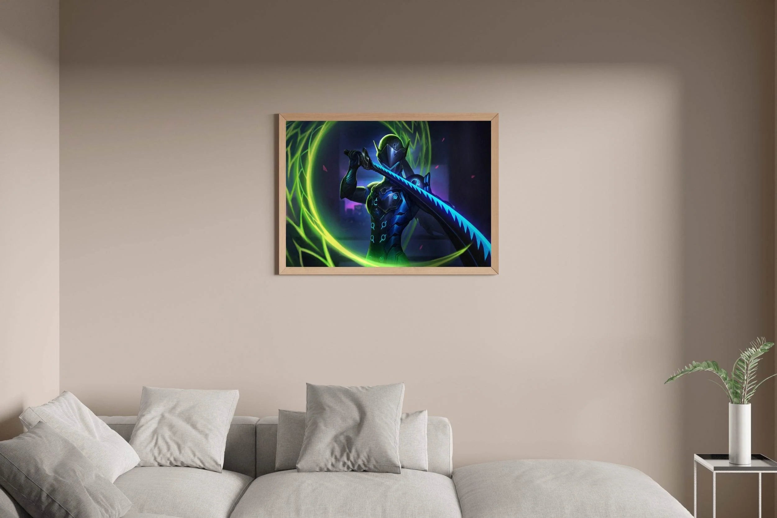 Neon Genji Overwatch Gaming Wall Art - beink online art store