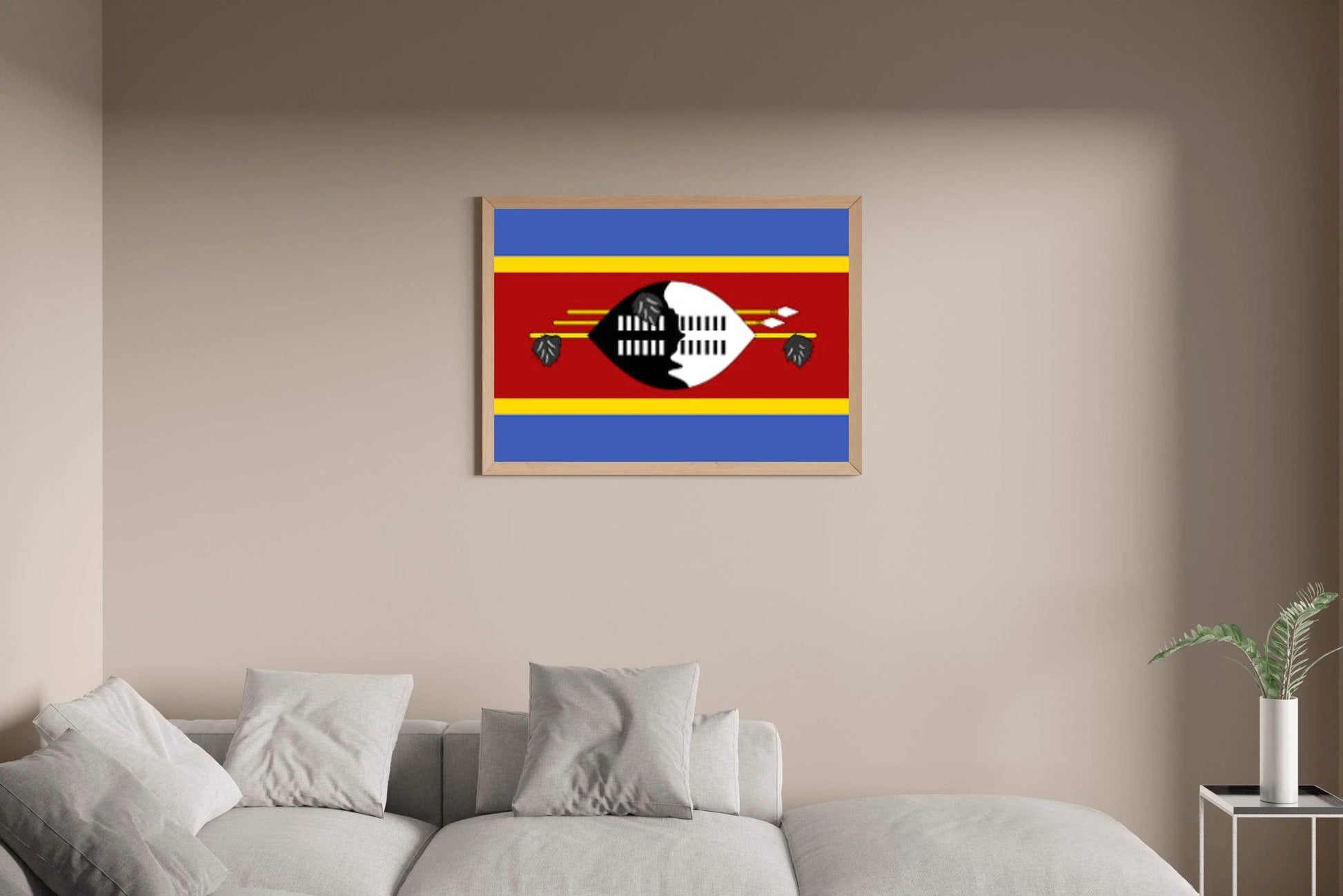 Eswatini National Flag Wall Art - beink online art store