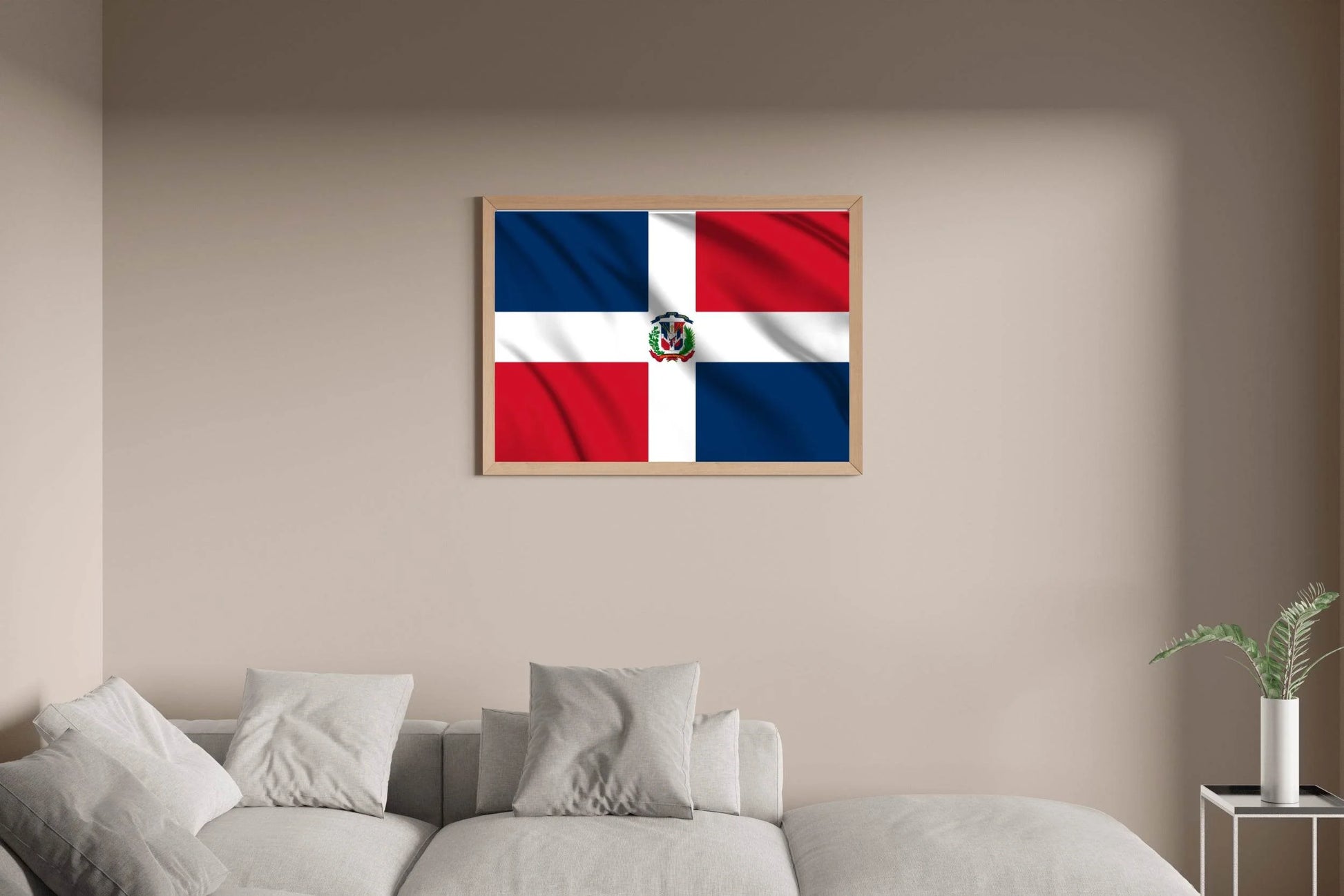 Dominican Republic National Flag Wall Art - beink online art store