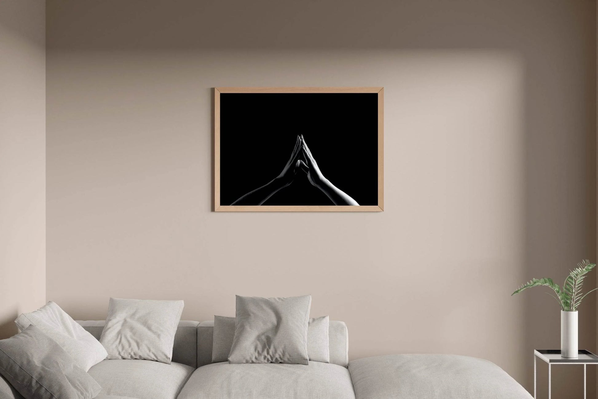 Joining Hands Black & White Wall Art - beink online art store