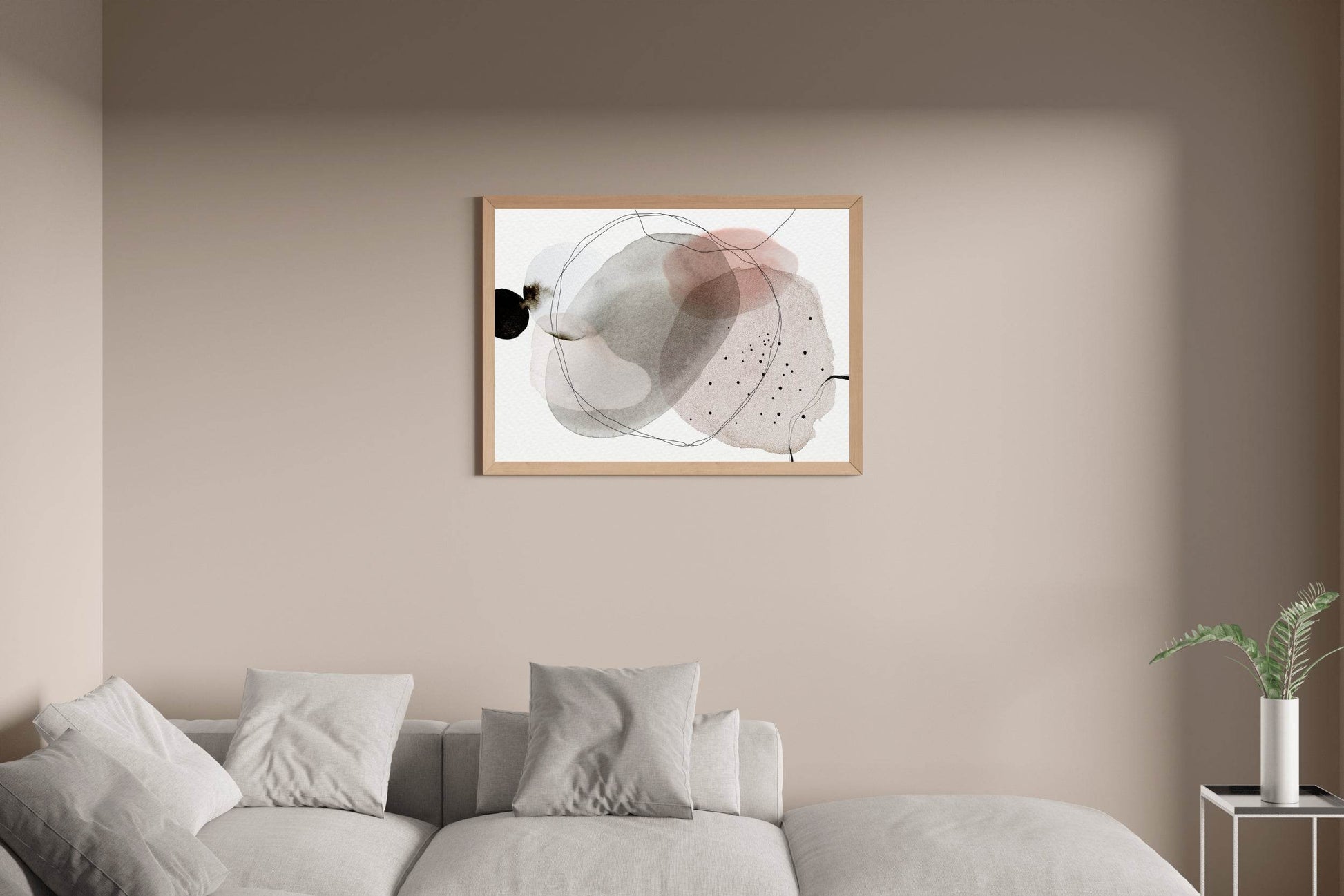 Handdrawn Watercolor Shapes Abstract Wall Art - beink online art store