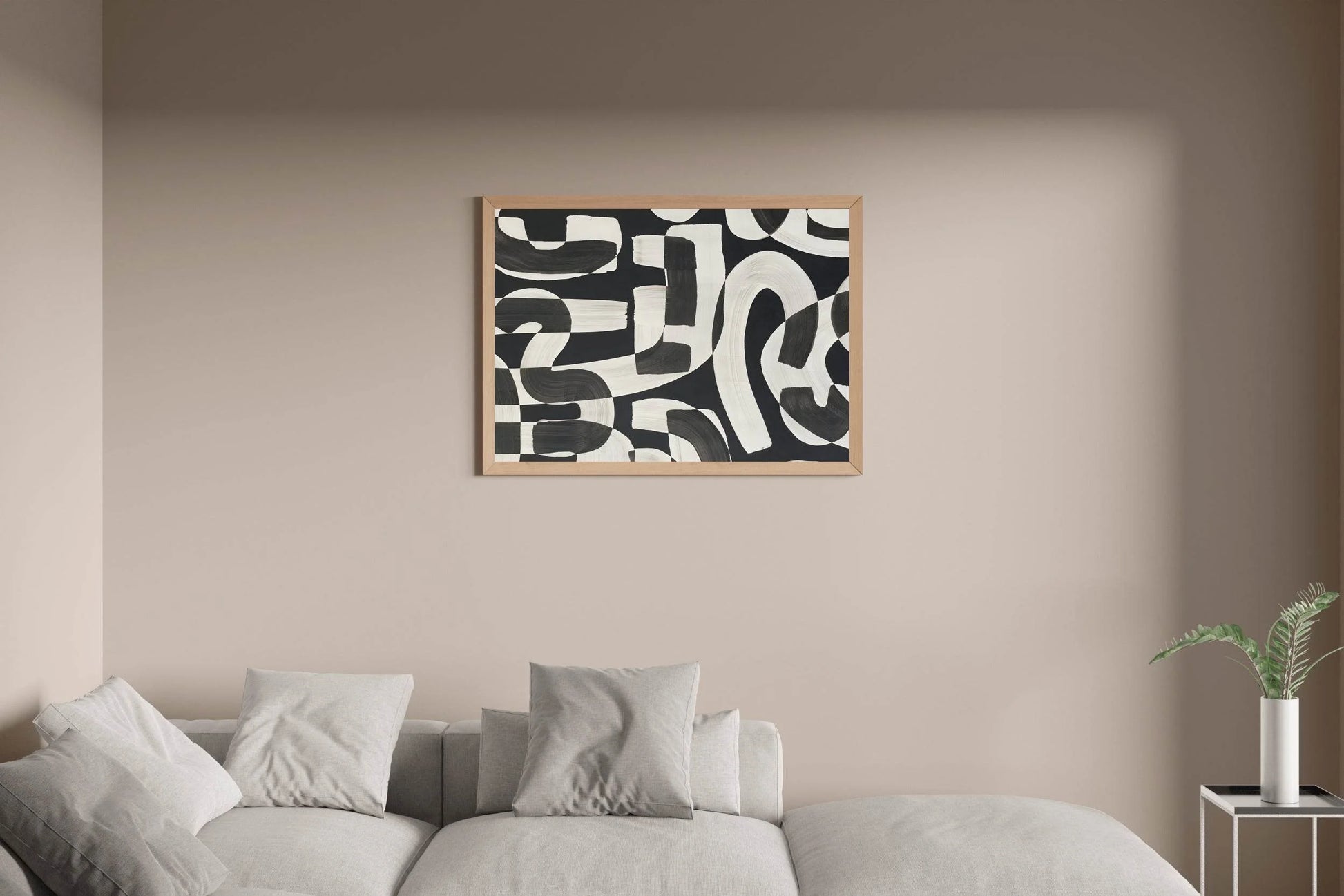 Black and White Rhythm Modern Wall Art - beink online art store