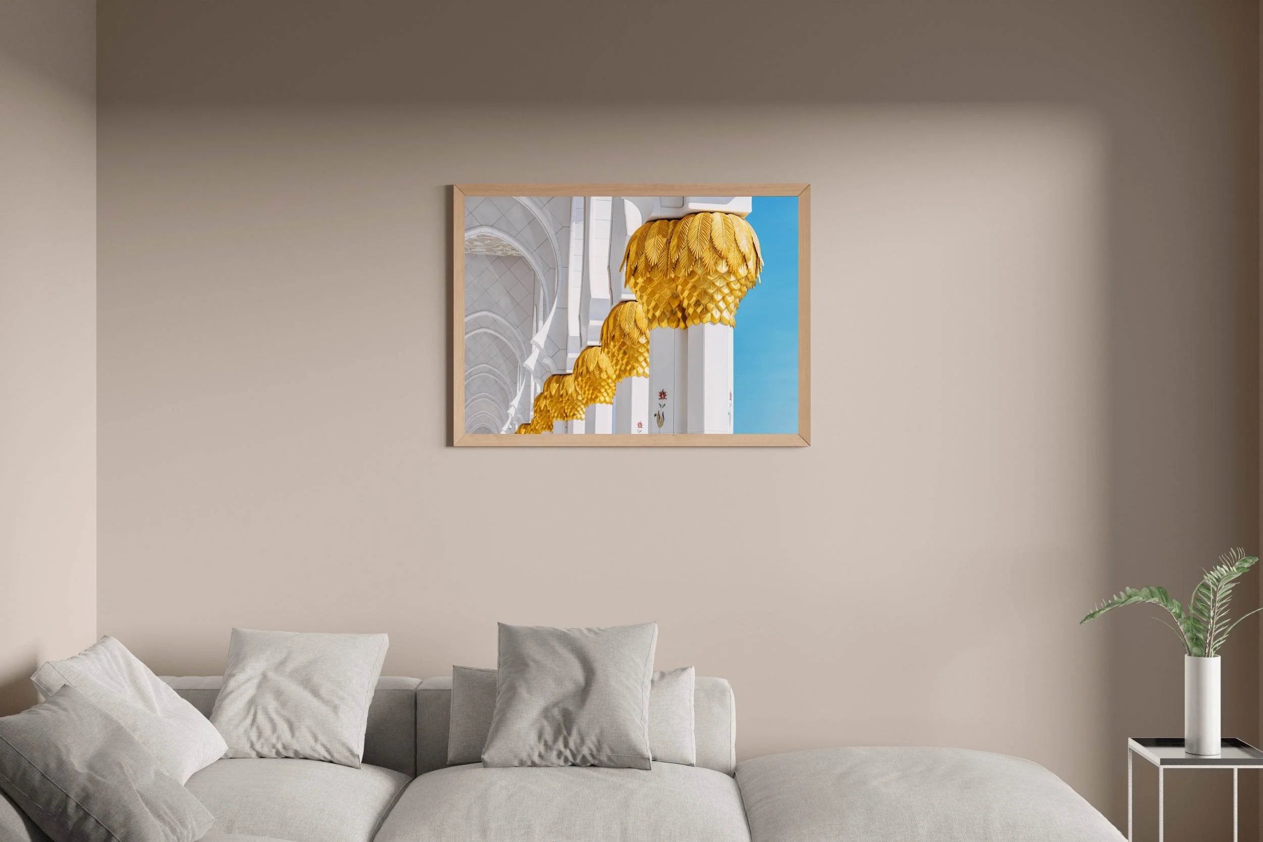 Elegant Golden Pillars Wall Art - beink online art store