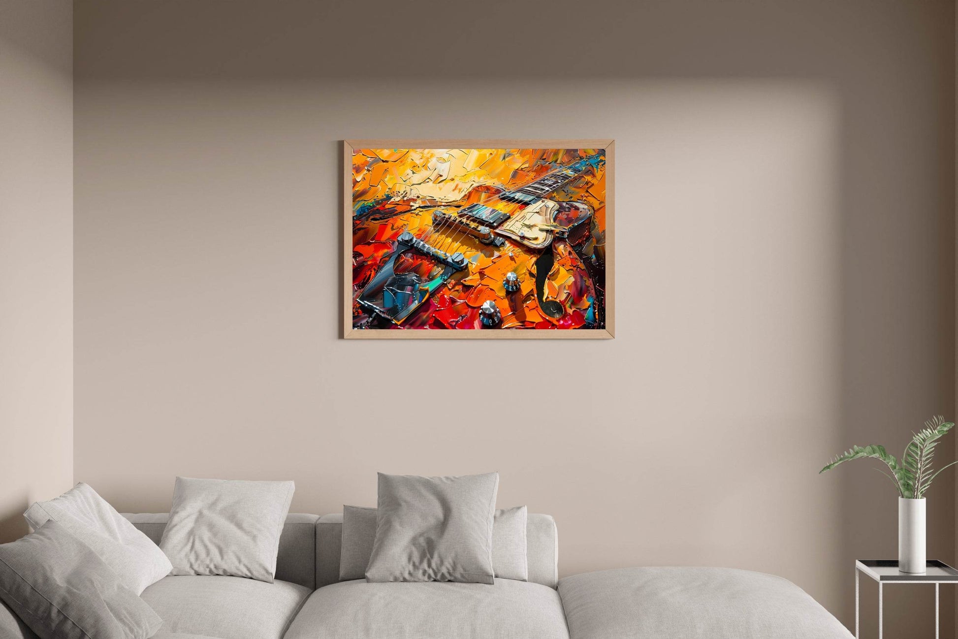 Broken Guitar Oil Painting Wall Art - beink online art store