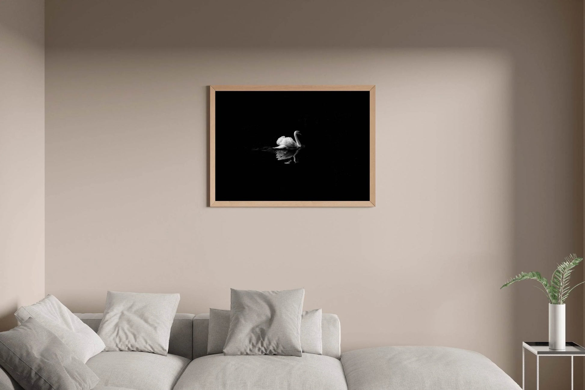 Swan Black & White Wall Art - beink online art store