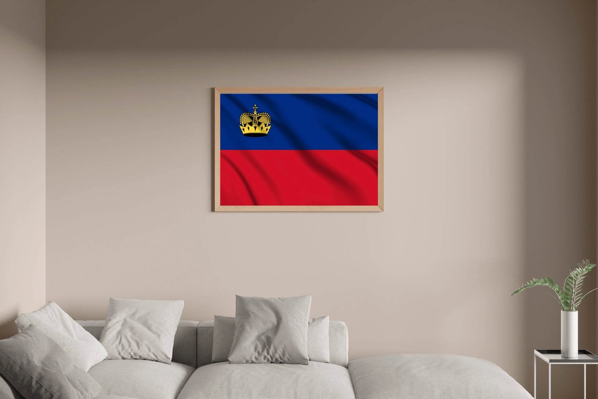 Liechtenstein National Flag Wall Art - beink online art store