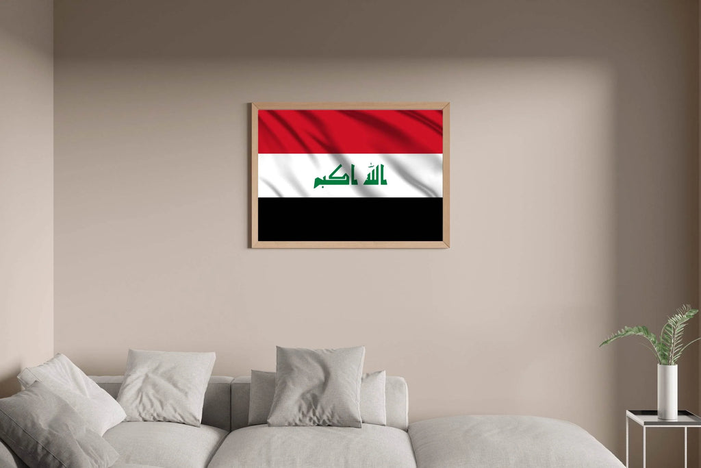 Iraq National Flag Wall Art - beink online art store