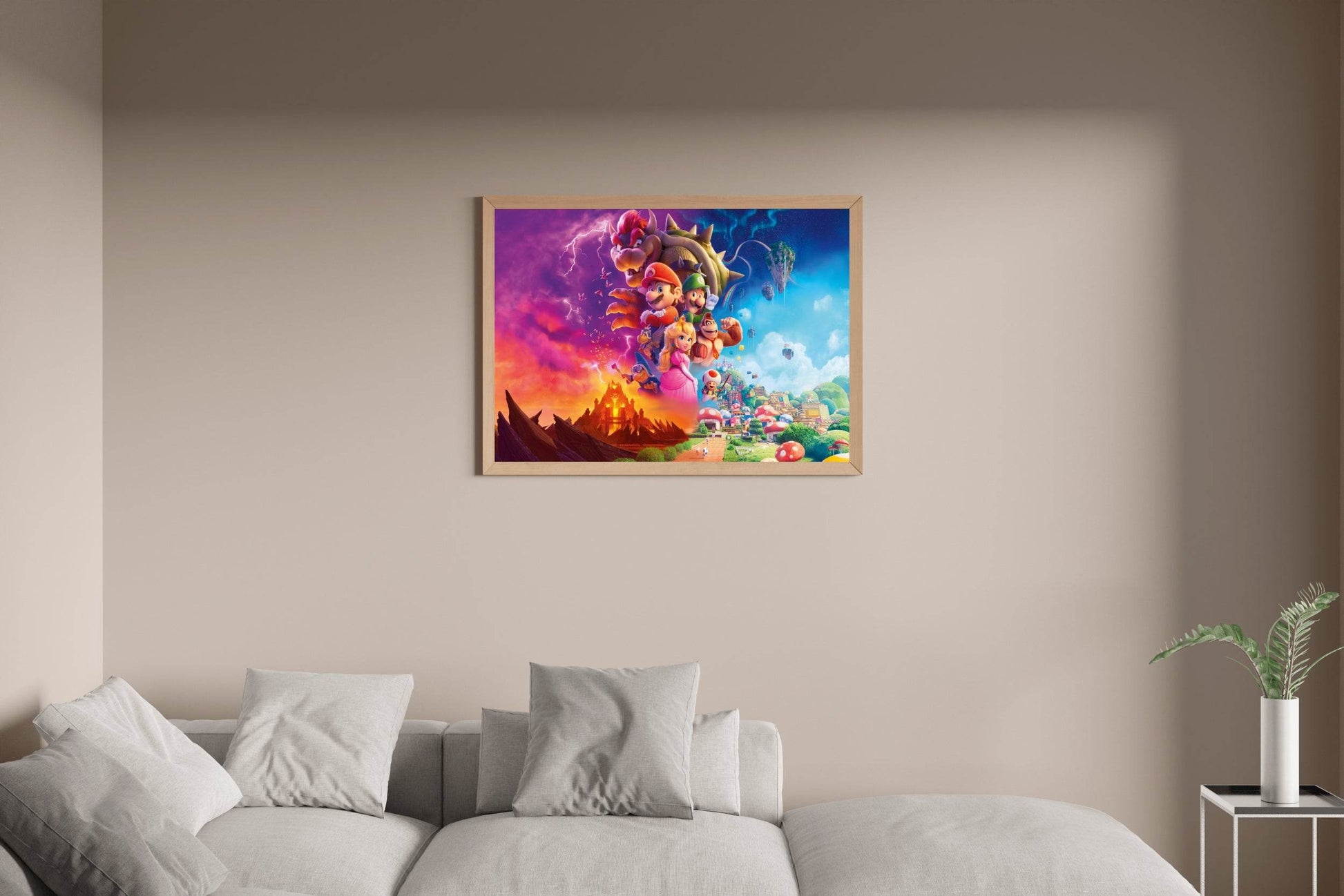 Super Mario Movie and The Mushroom Kingdom Wall Art - beink online art store