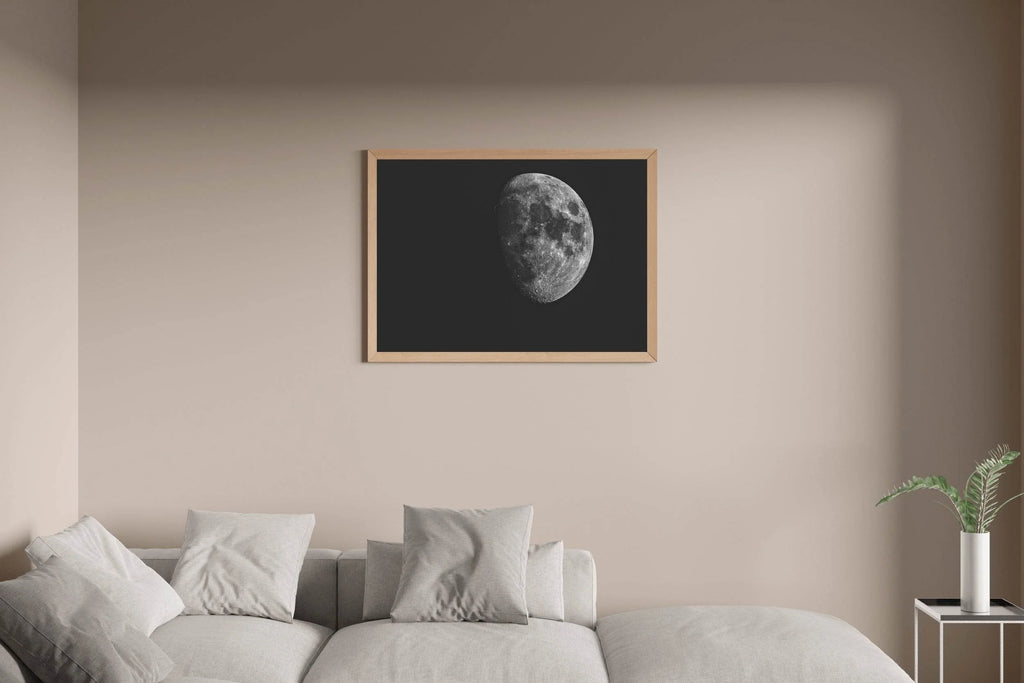 Full Moon Black & White Wall Art - beink online art store