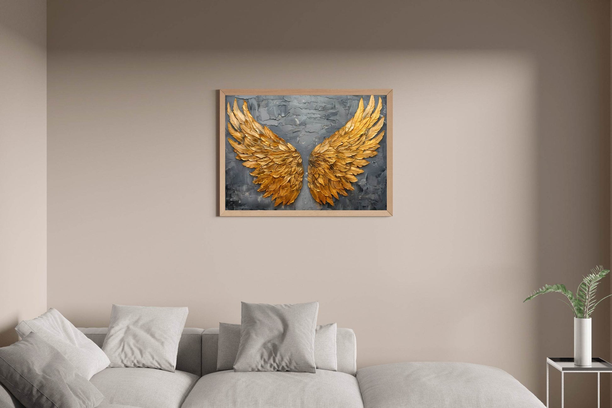 Golden Wings Painting Wall Art - beink online art store