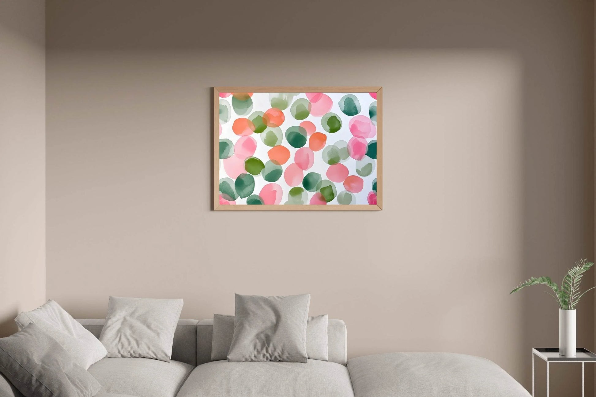 Colorful Watercolor Dot Abstract Pattern - beink online art store