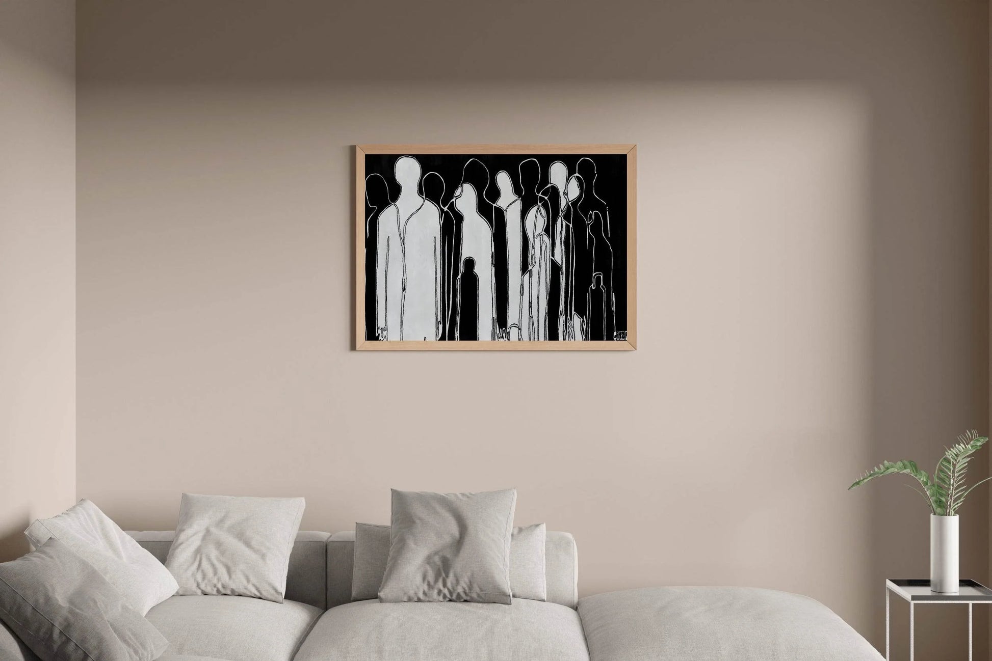 Shadowed Figures Modern Wall Art - beink online art store