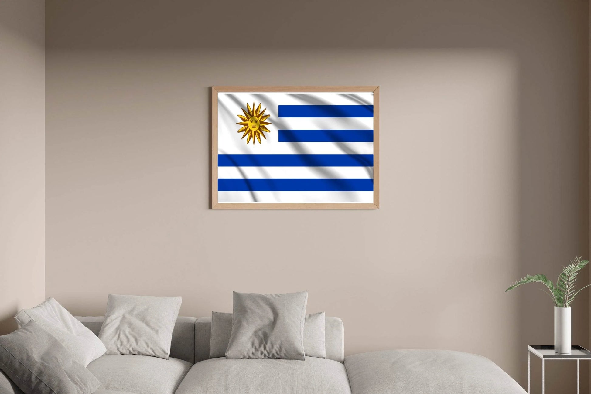 Uruguay National Flag Wall Art - beink online art store