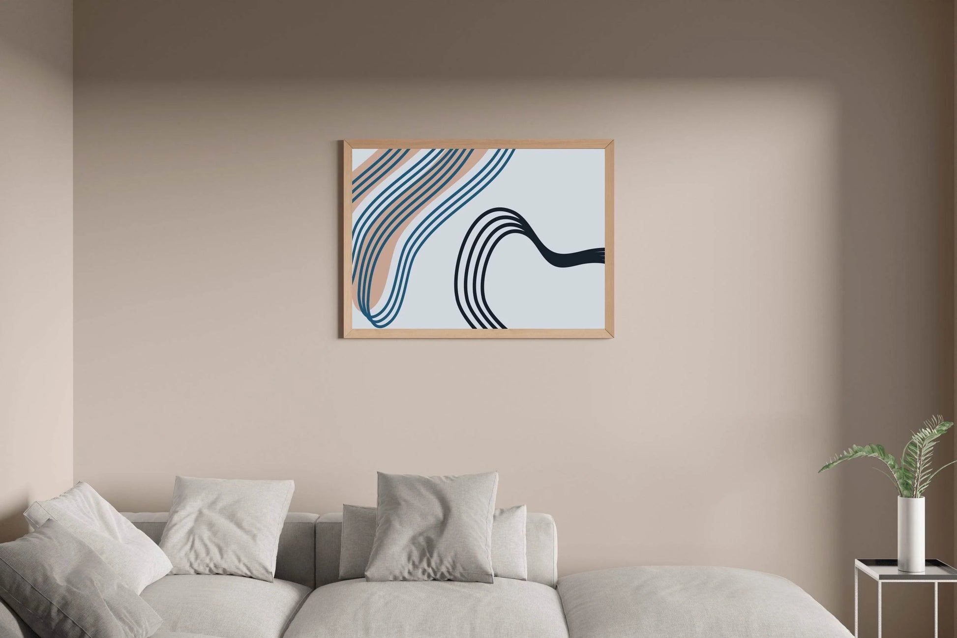 Handdrawn Irregular Lines Abstract Wall Art - beink online art store