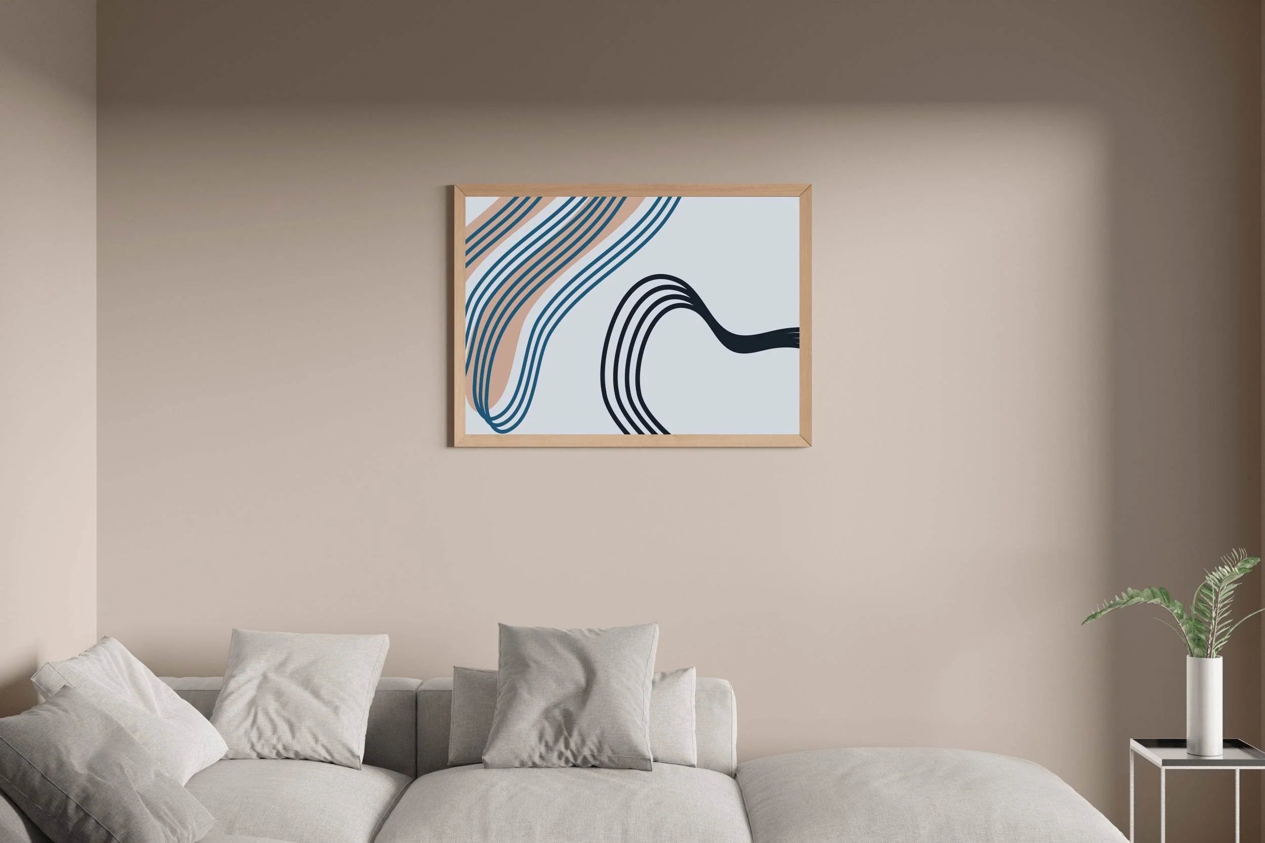 Handdrawn Irregular Lines Abstract Wall Art - beink online art store