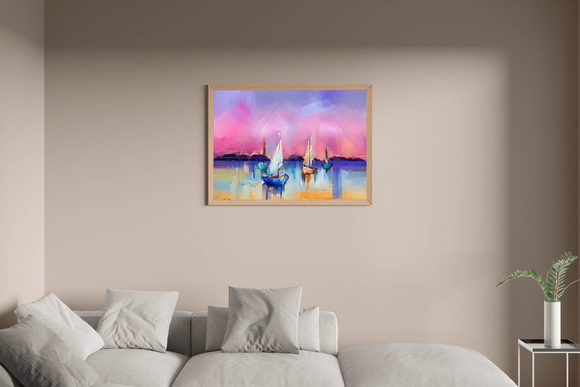 Watercolor Painting of Sailboats Wall Art - beink online art store