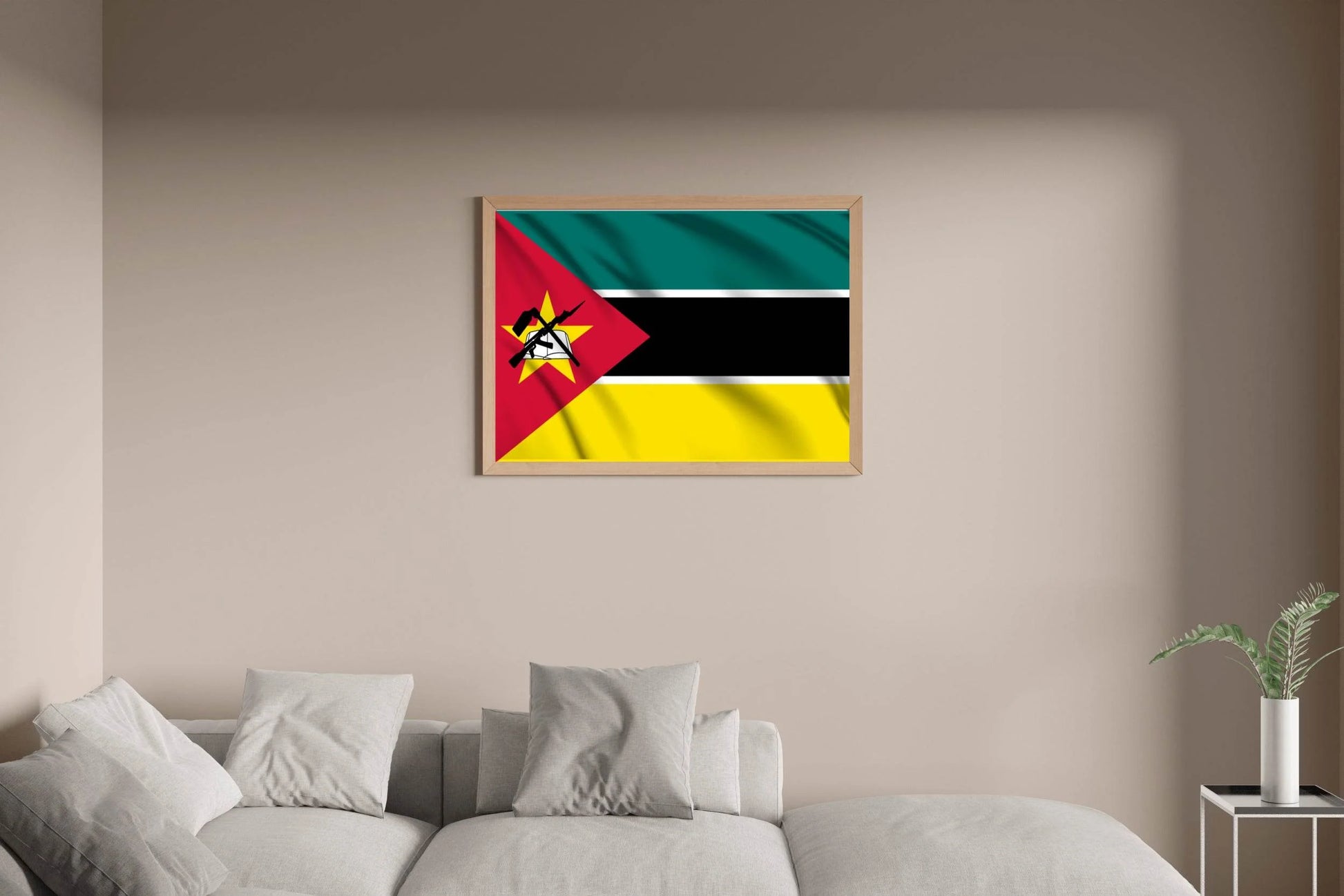 Mozambique National Flag Wall Art - beink online art store